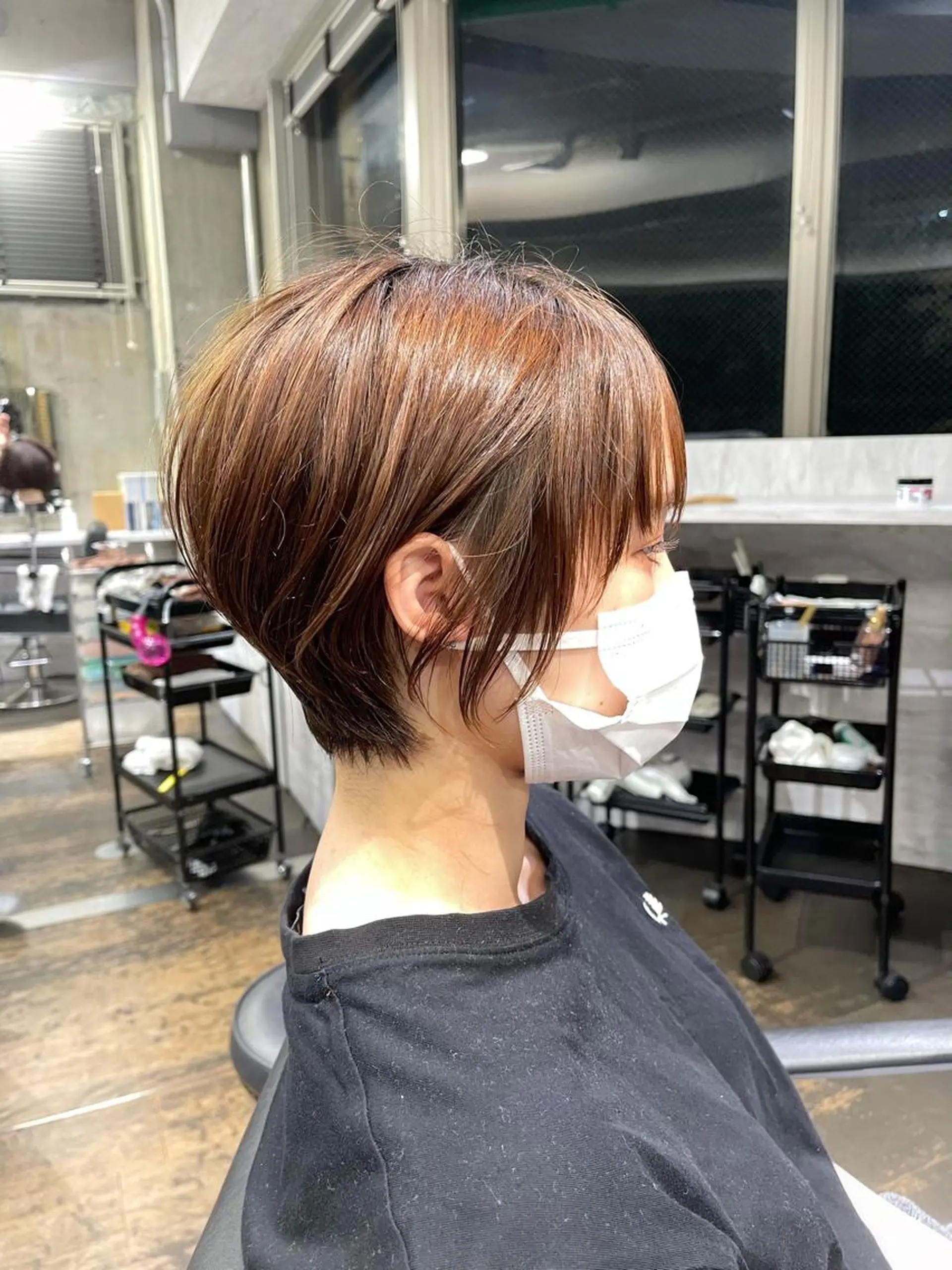 ショート レイヤー特化/小顔顔 周り/セノ/表参道のヘアスタイル