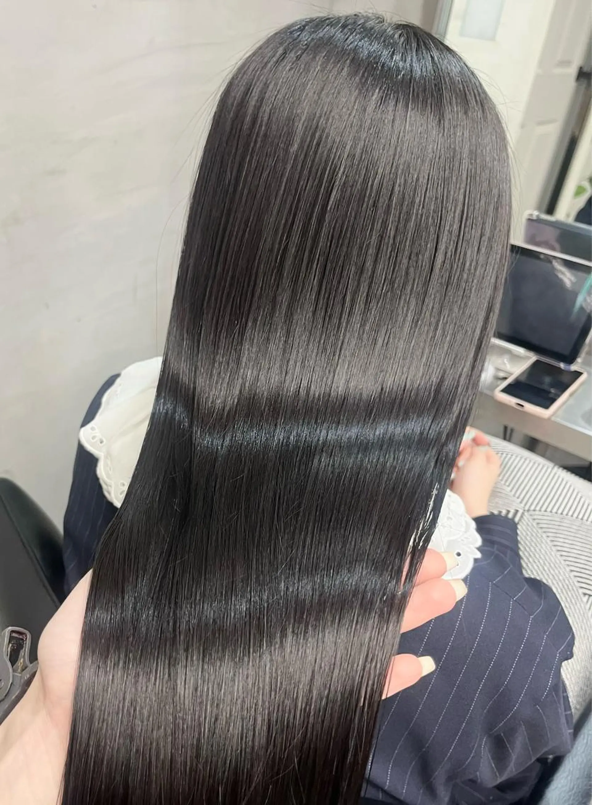 ロング カット 縮毛矯正 マンツーマン／韓国 ヘア‎Amiのヘアスタイル