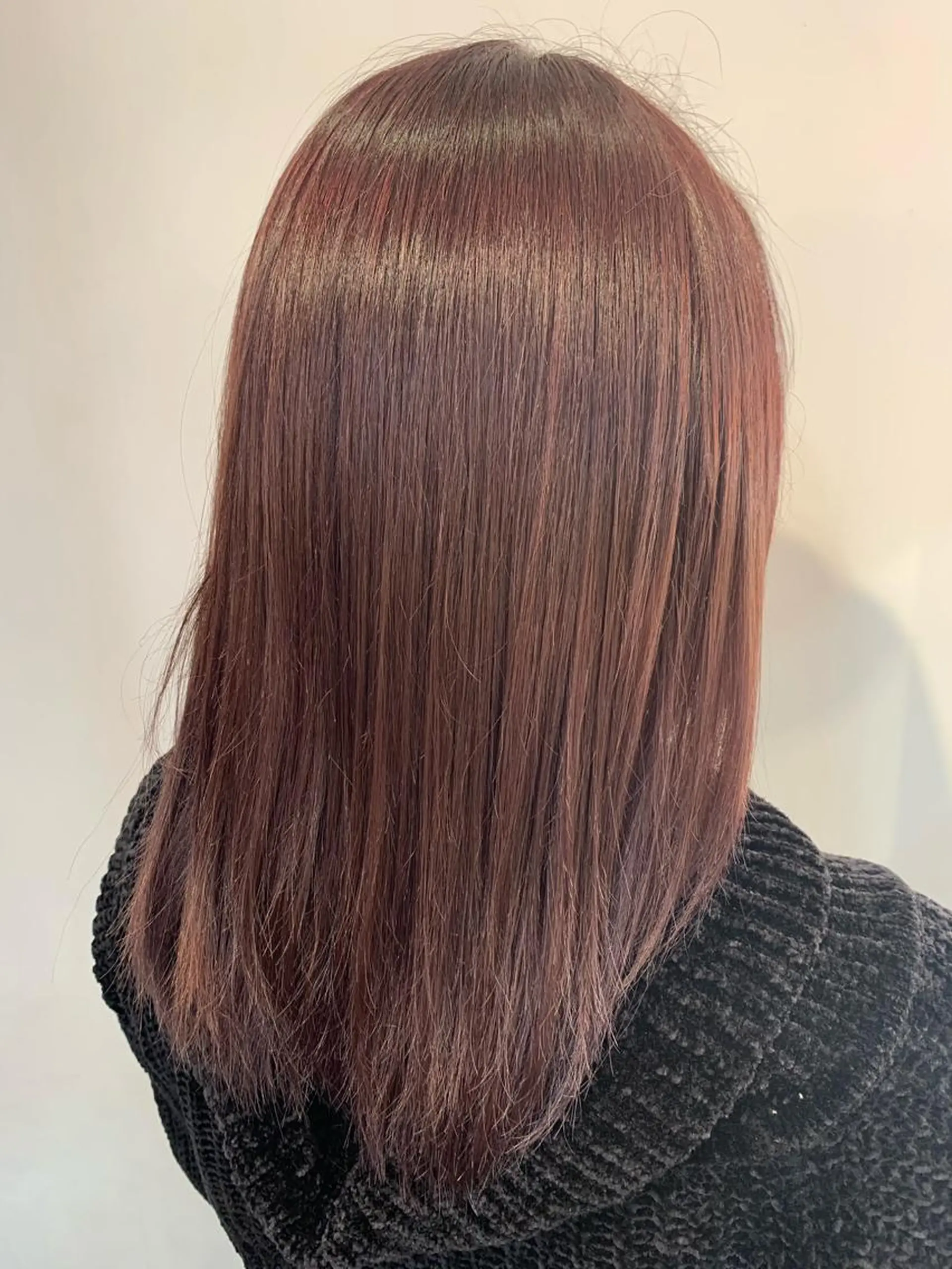 ミディアム カラー ブリーチ グラデーションカラー ハイライトカラー ピンクカラー ハイライト SATO RISAのヘアスタイル