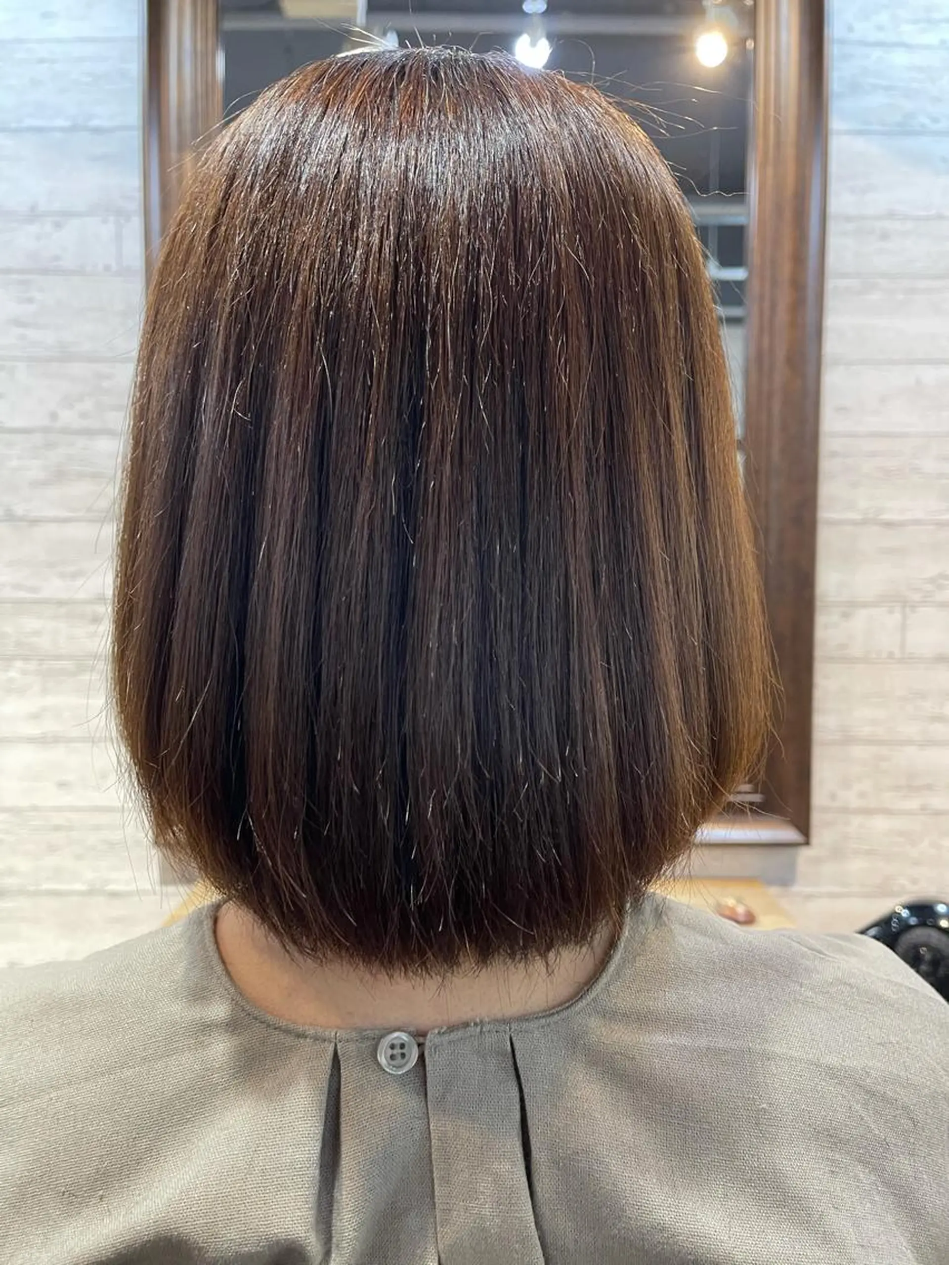 ミディアム ボブ 縮毛矯正 ブルースヘアギャラリー所属・神宮寺 悠雅のヘアスタイル