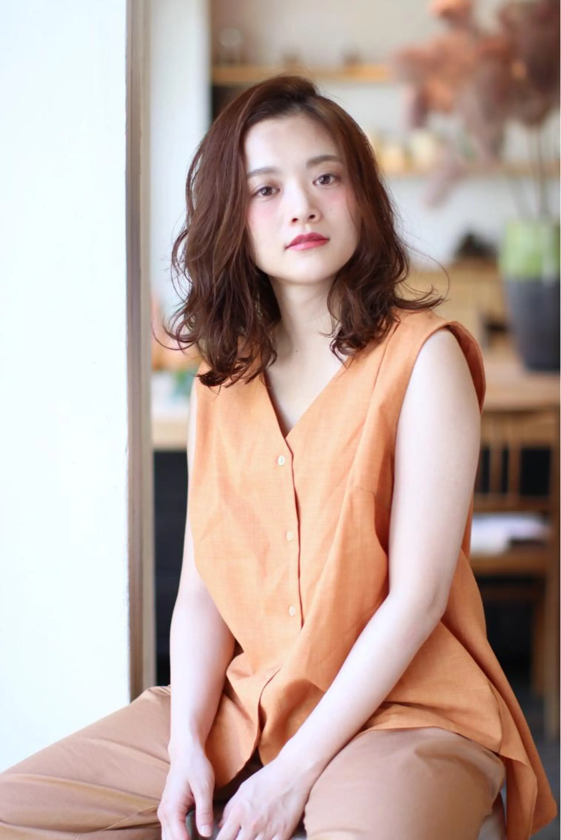 ミディアム カラー パーマ 髪質改善/艶髪 永山のヘアスタイル