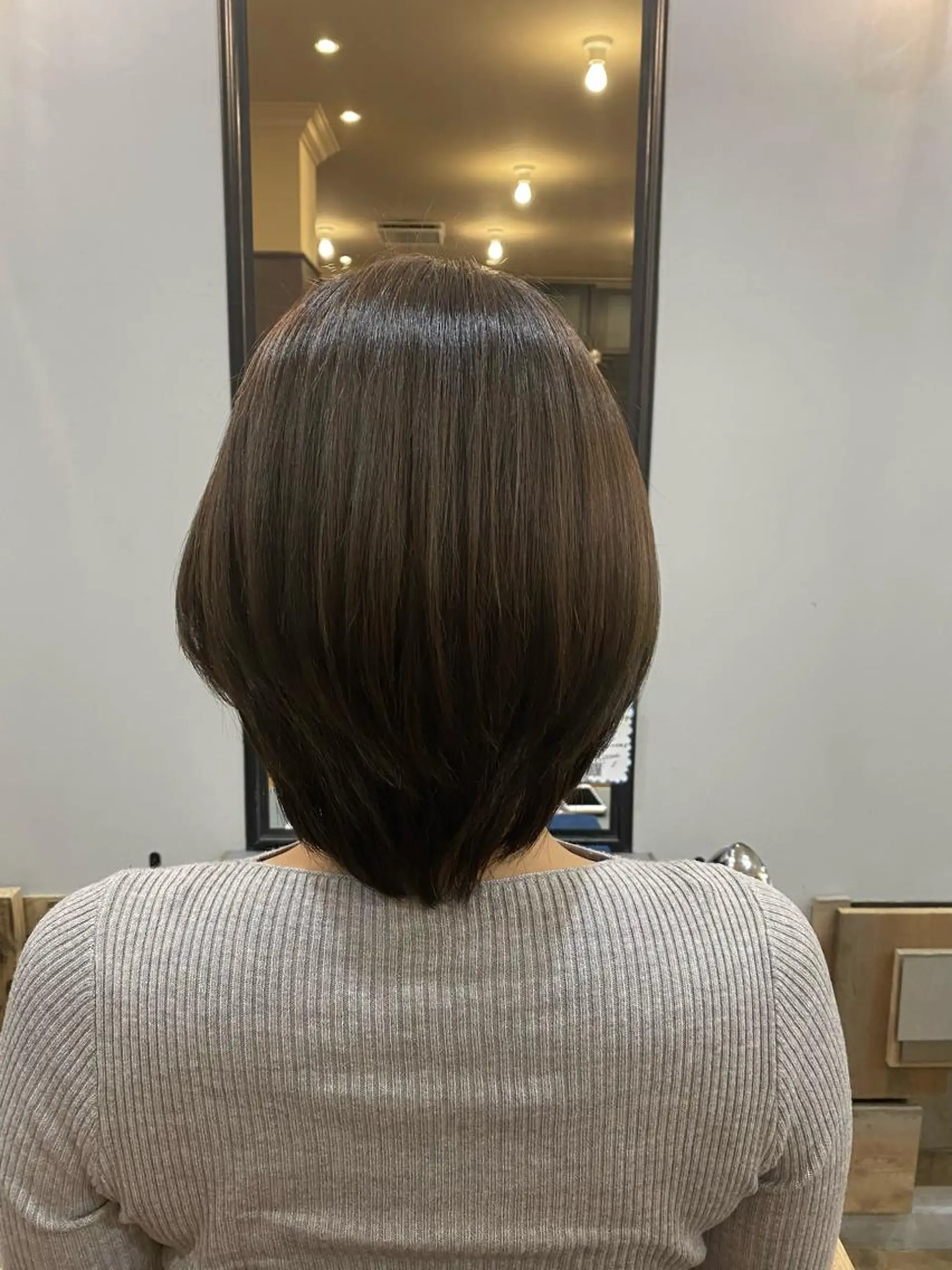 ミディアム カラー グレージュ オリーブグレージュ オリーブグレー ヘアカラー トリートメント 特殊カラー特化 ✂️SHIAN フジのヘアスタイル