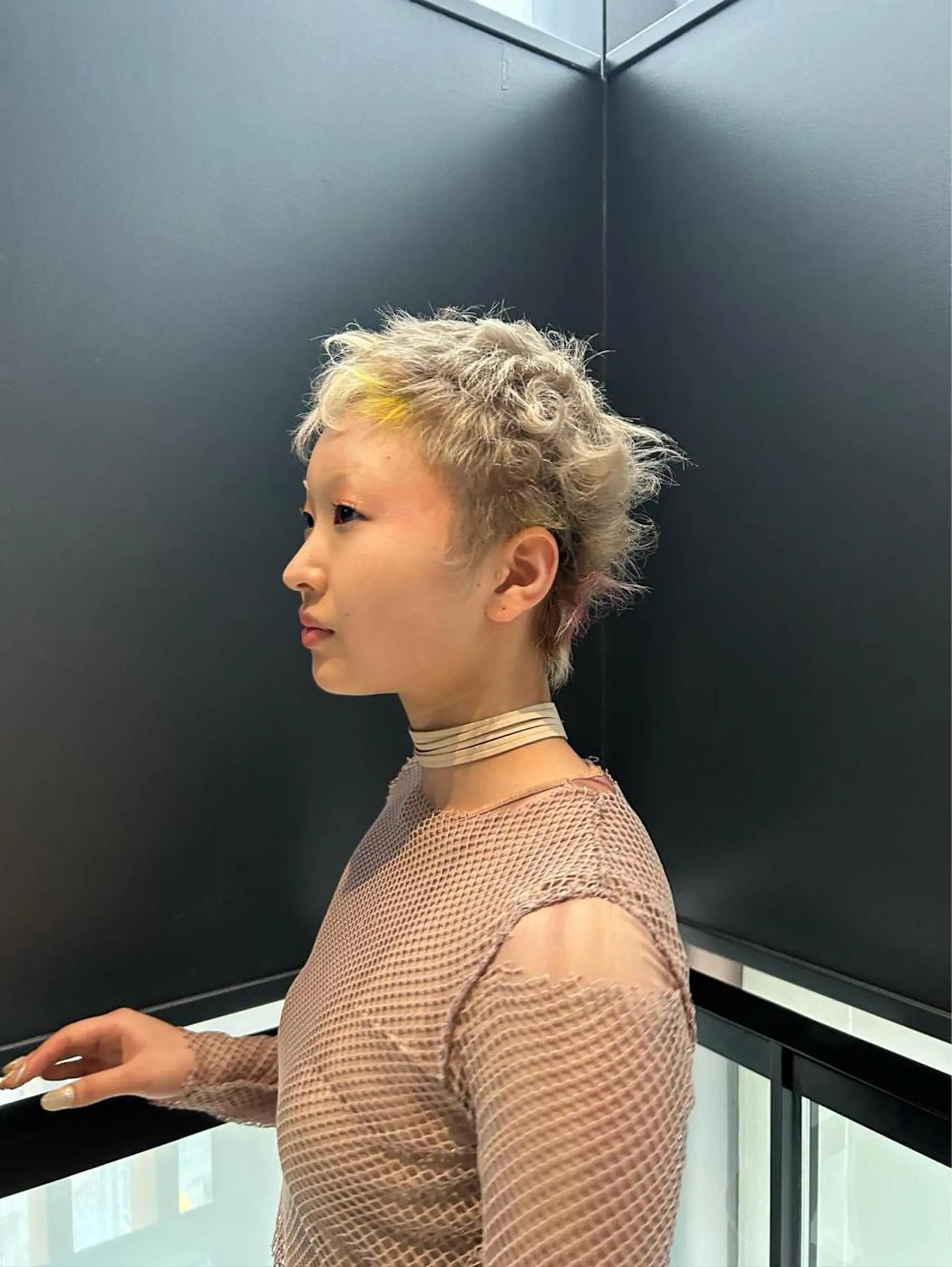 ショート 艶カラー/レイヤー /メンズ/マツエクのヘアスタイル