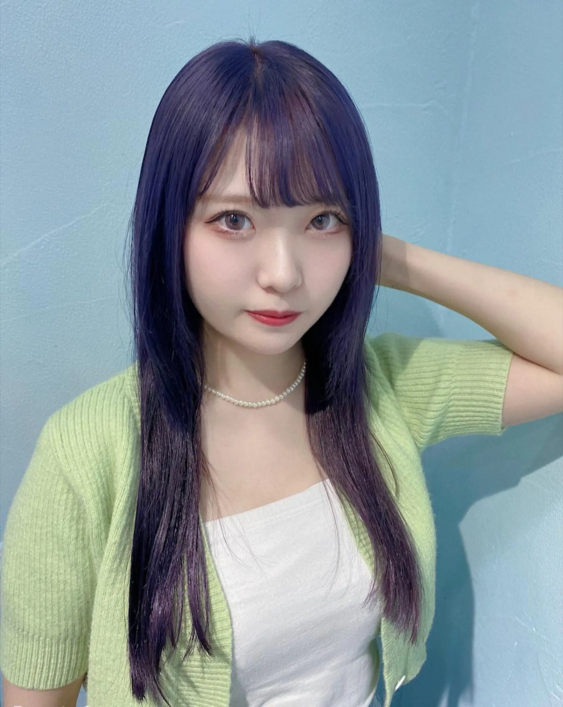 ロング カラー ヘアアレンジ ヘアカラー トリートメント 韓国レイヤーカット/ 儚げカラーチナツのヘアスタイル