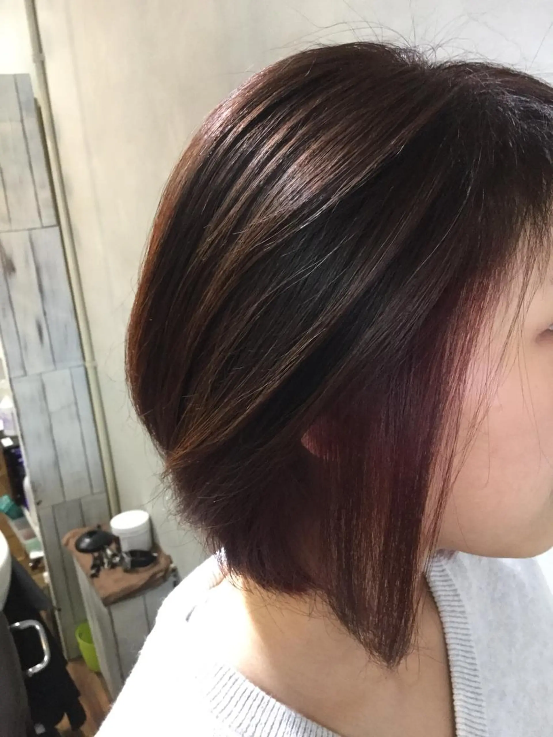 ショート カラー イルミナカラー インナーカラー ピンクカラー 後藤 健史のヘアスタイル