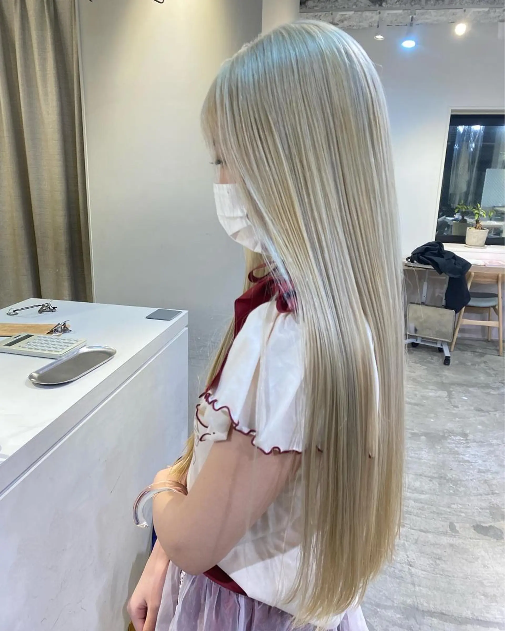 ロング カラー ブロンド ホワイトブロンド メンズ清潔感のプロ 💈メンズパーマ💈のヘアスタイル