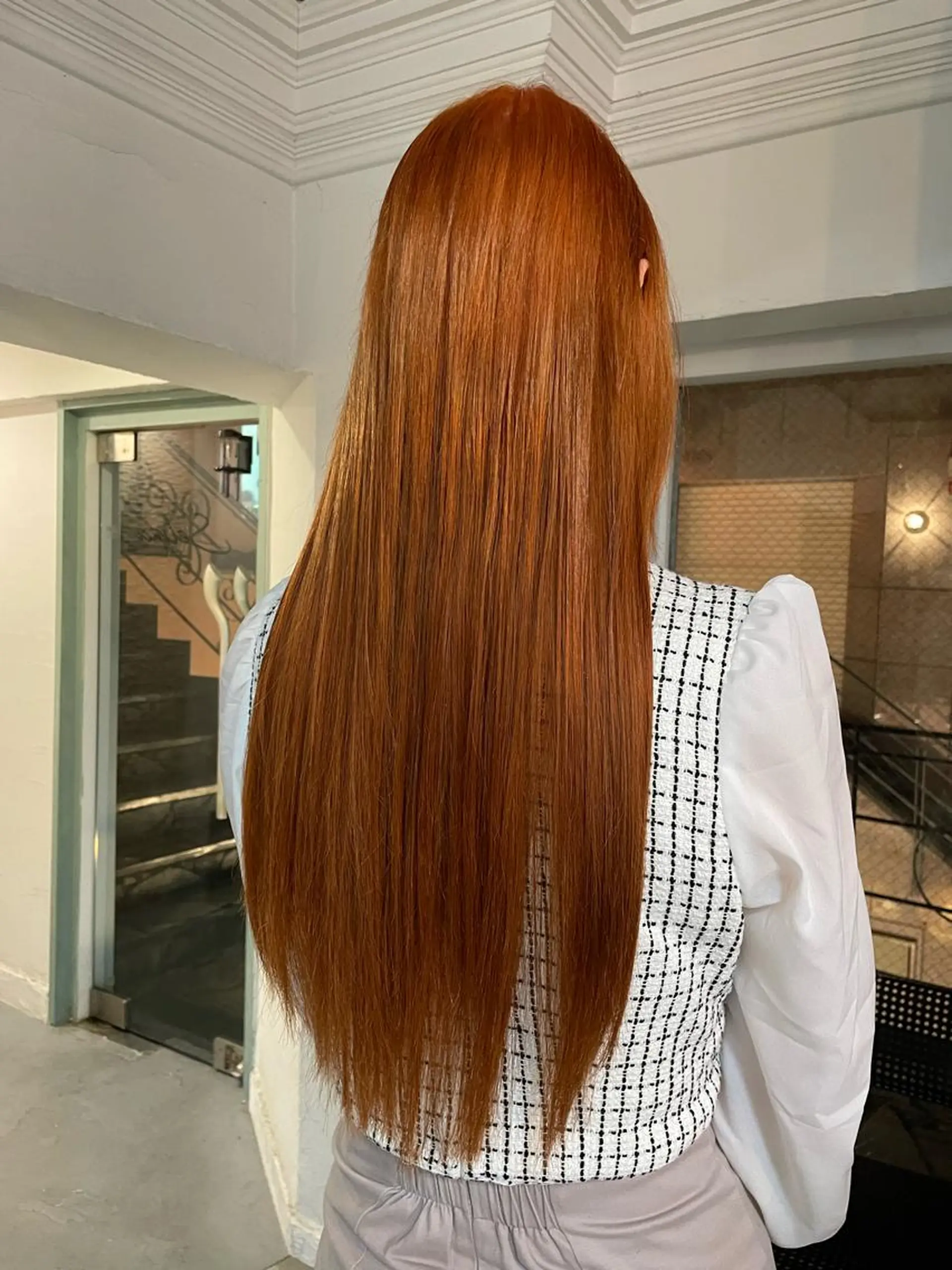 ロング カラー カット ヘアカラー トリートメント 平 ちひろのヘアスタイル