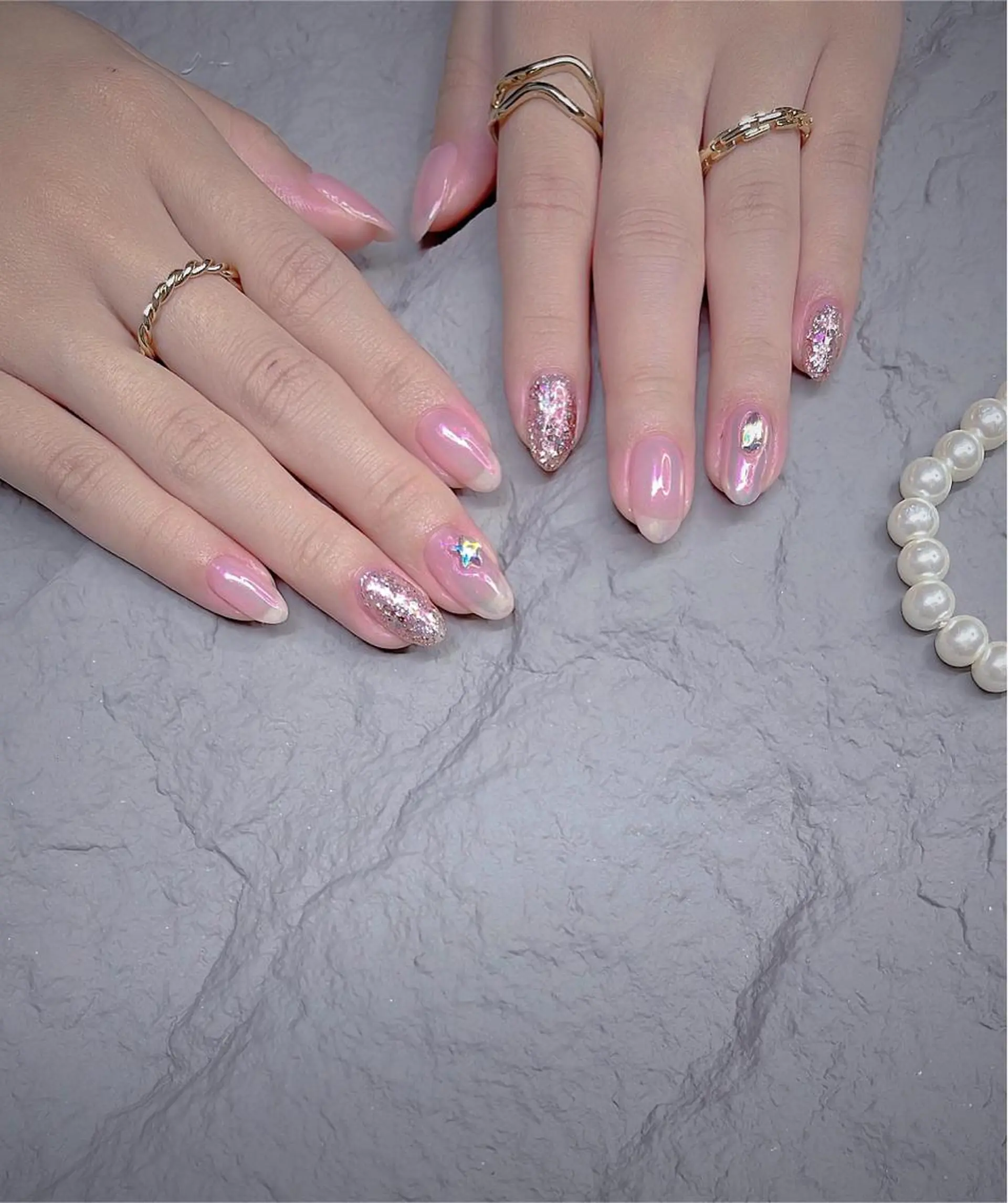 ミディアム 韓国風ヘア めぐみのネイルサロン 惠のネイルデザイン