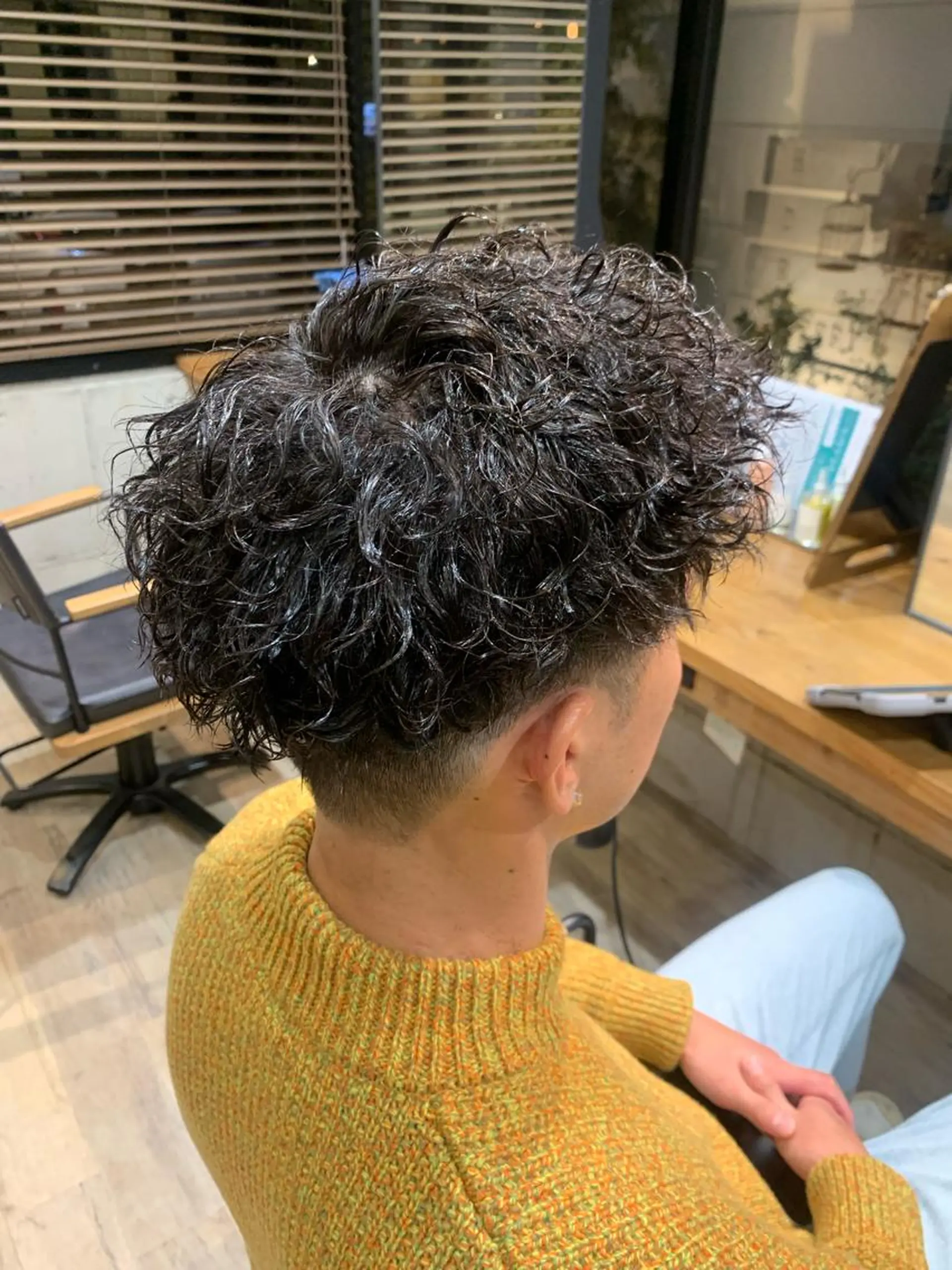 ショート パーマ メンズ アップバング Hair Design Room  SHEEFT所属・【豊橋メンズ特化】 SHEEFTタイガのヘアスタイル