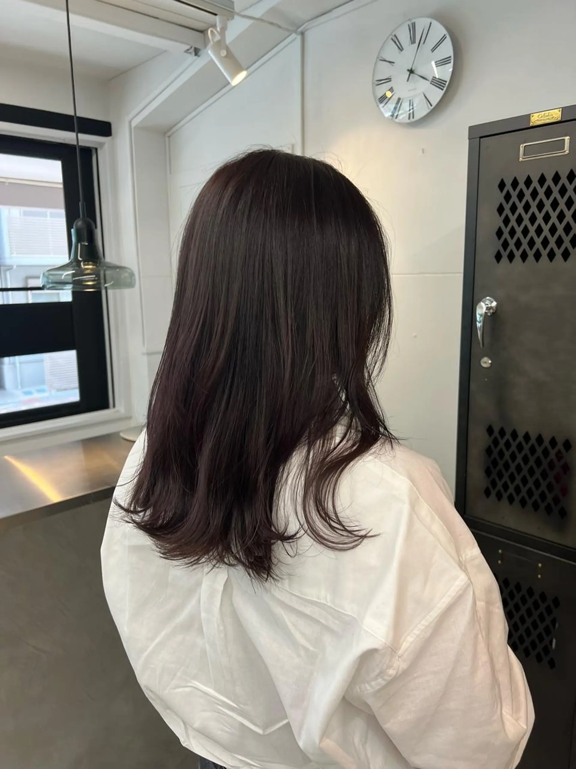 ミディアム カット ヘアカラー トリートメント INORI /フェイスレイヤーのヘアスタイル