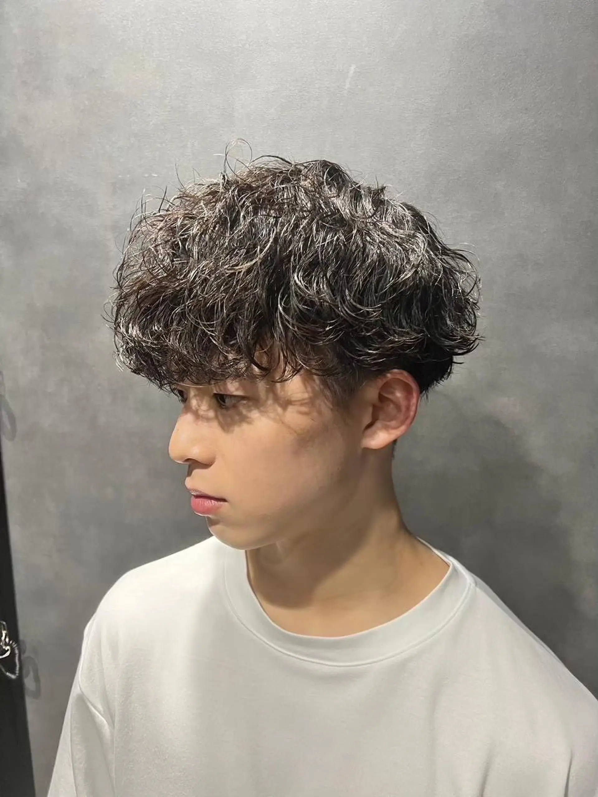 ミディアム パーマ メンズ カット パーマ 🔥メンズ特化🔥 藍斗のヘアスタイル