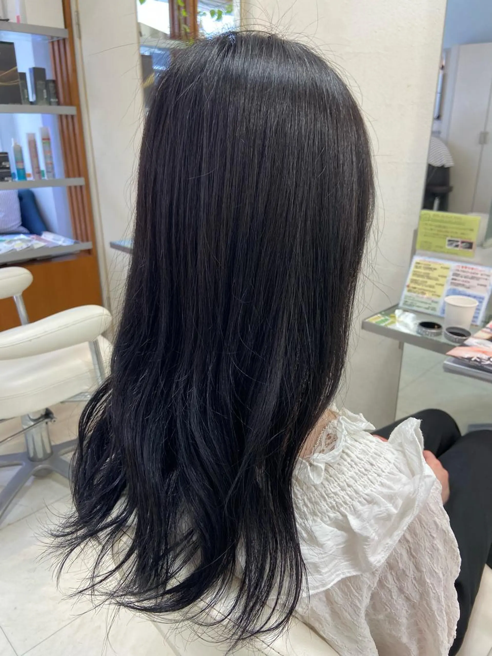 ロング カラー 黒髪 カット ヘアカラー トリートメント 菊地 美憂のヘアスタイル