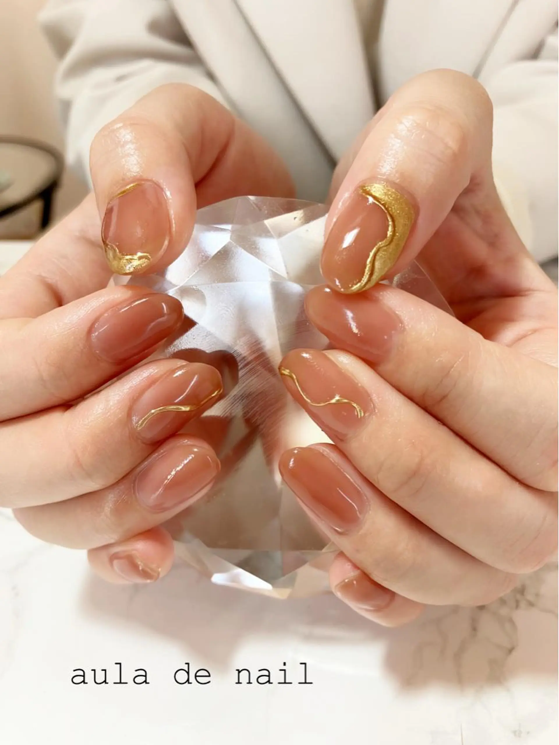 セミロング ネイル ハンドネイル auladenail アウラデネイルのネイルデザイン