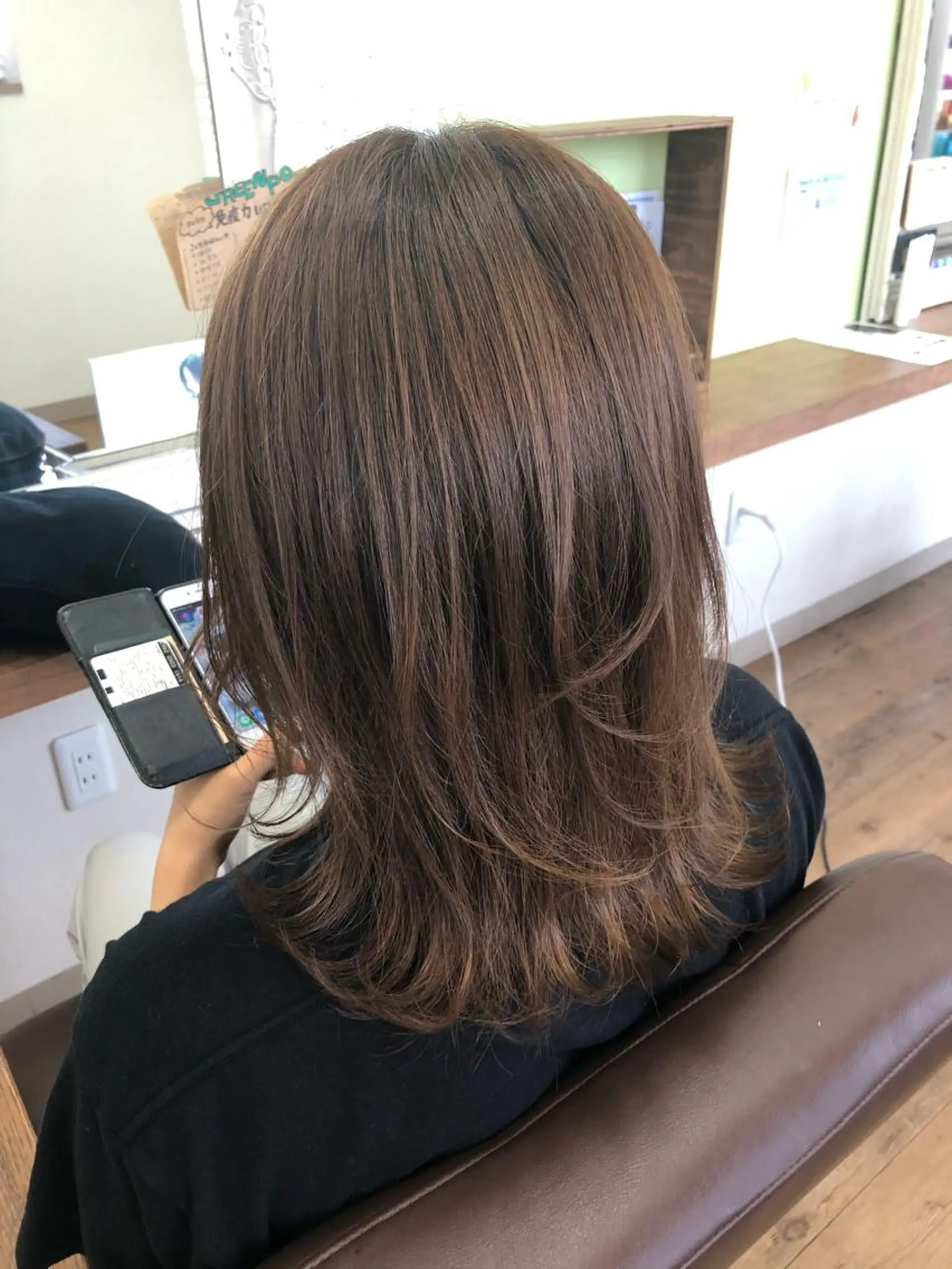 ミディアム カラー パーマ ヘアアレンジ ❣️倉敷❣️美髪 カラー能登一成のヘアスタイル