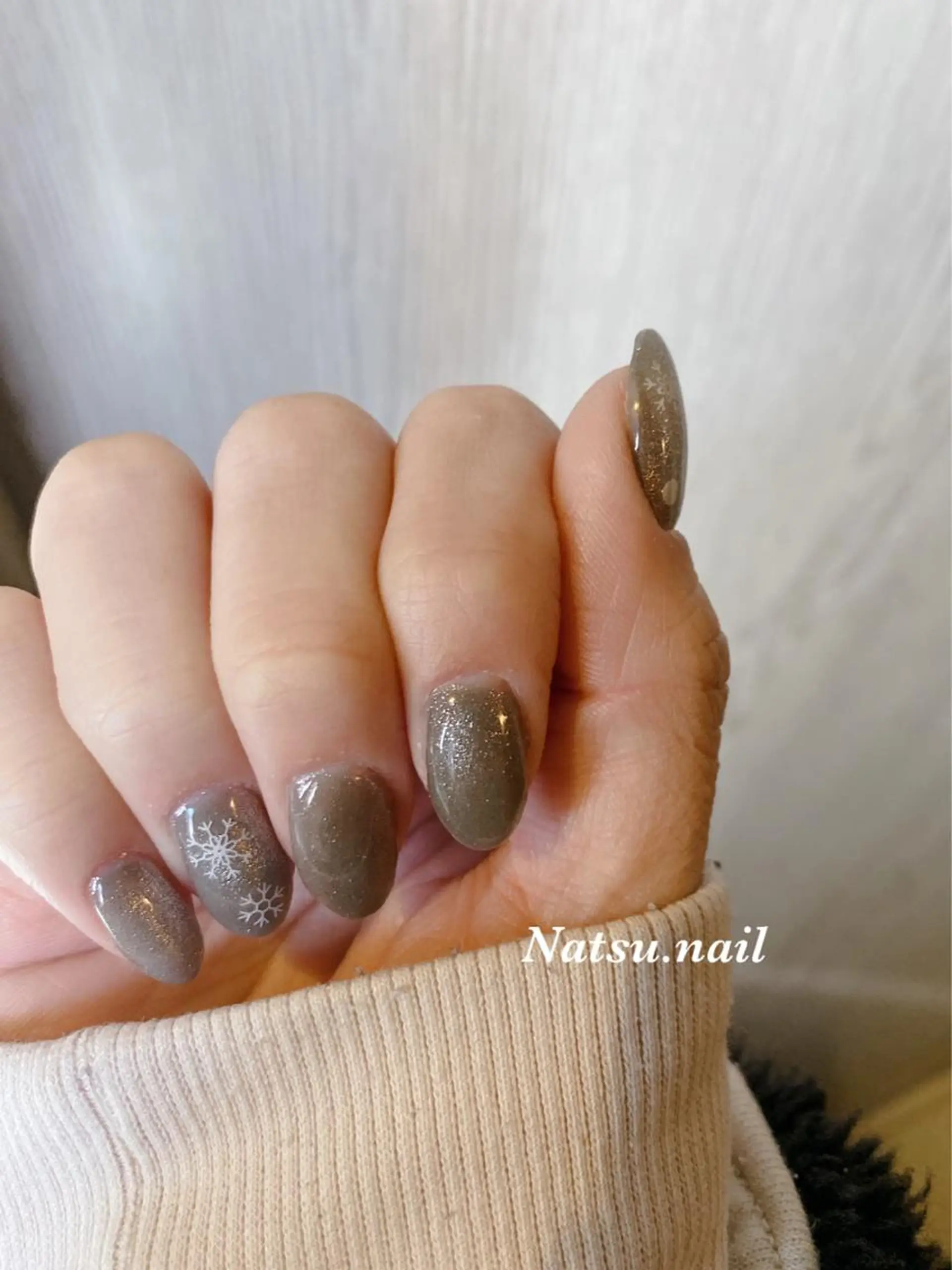 ネイル マグネットネイル 冬ネイル Natsu nailのネイルデザイン