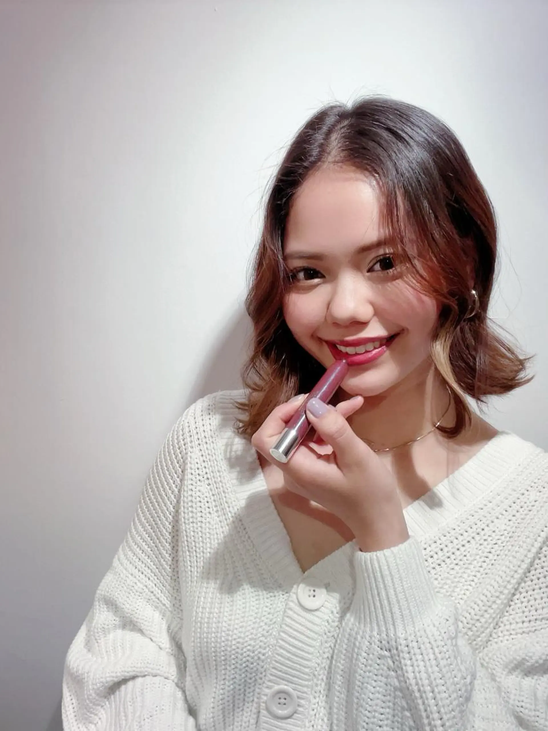 ミディアム カラー カット ヘアカラー トリートメント &chaLme   心斎橋所属・emi/髪質改善/ 韓国風/艶カラーのヘアスタイル