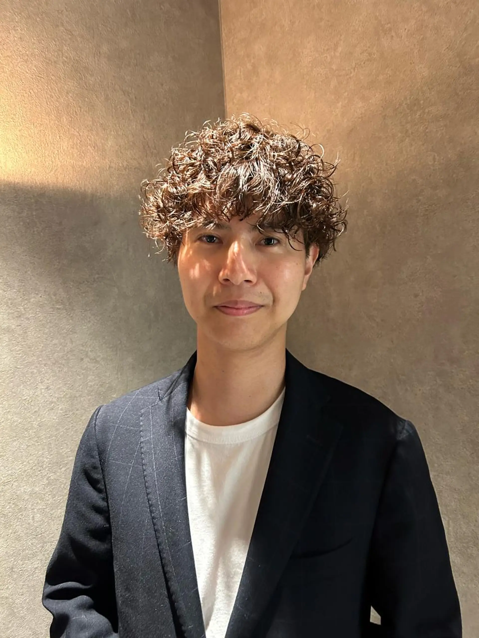 ショート パーマ メンズ カット パーマ メンズヘア/透明感 カラー/ayatoのヘアスタイル