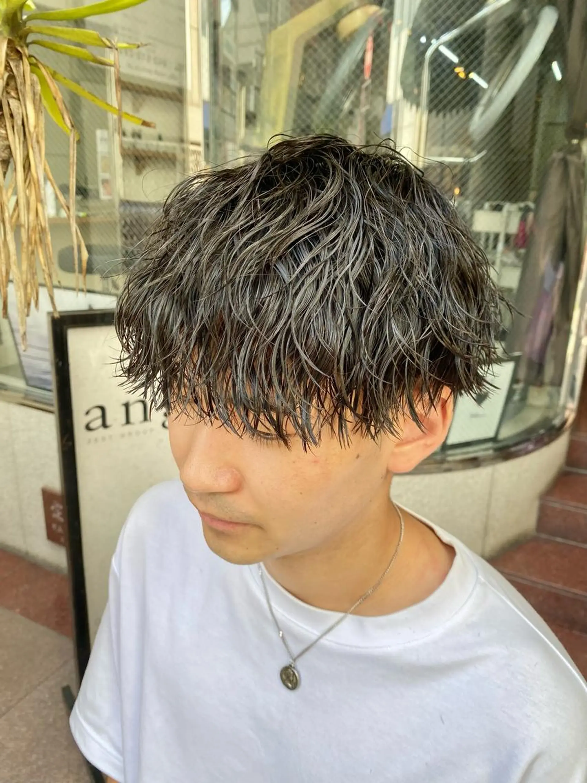 パーマ メンズ カット パーマ 酸スト/フェザー パーマ/三谷海斗のヘアスタイル