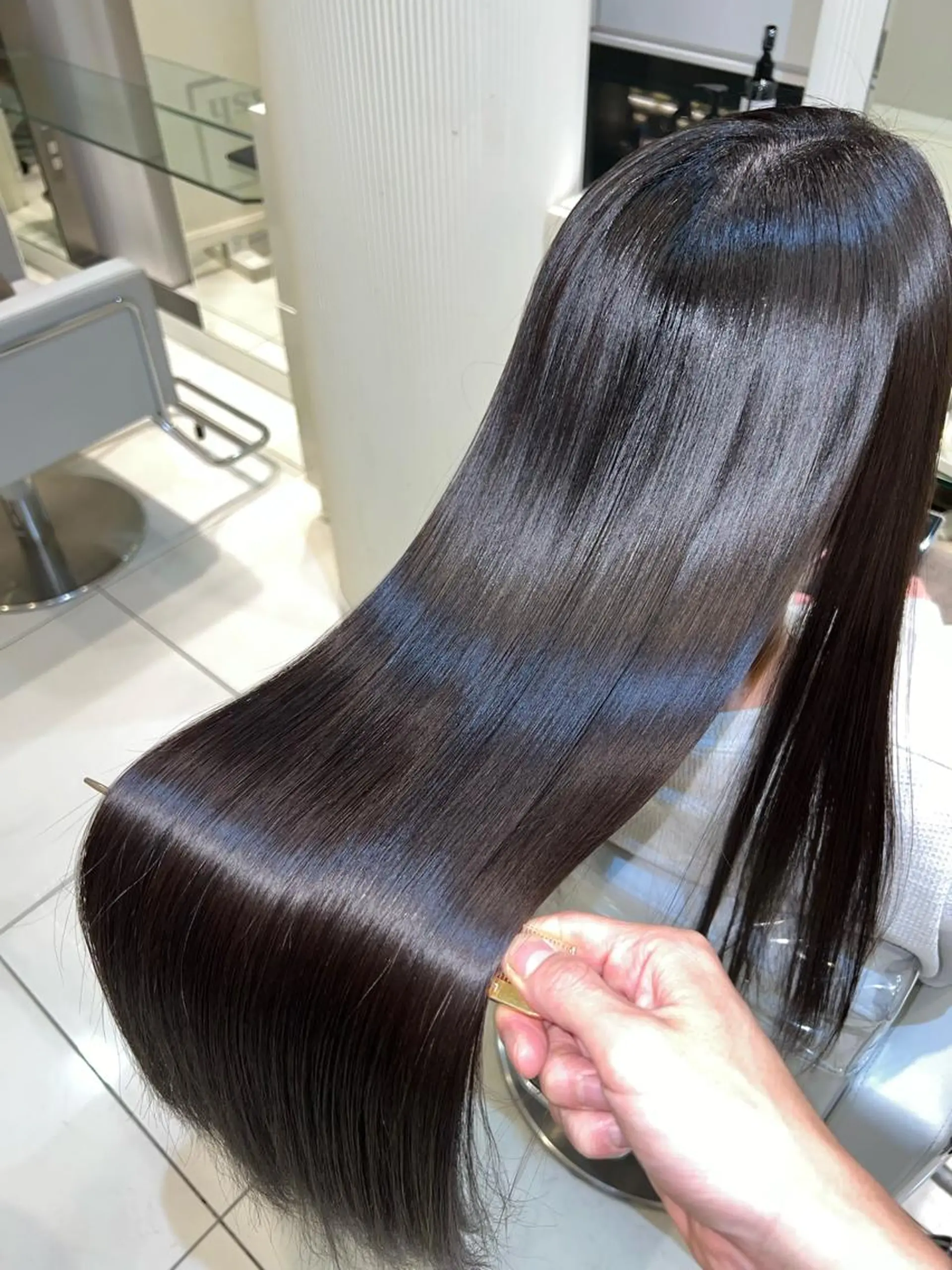 ロング カット 縮毛矯正 トリートメント 縮毛矯正/髪質改善 /ブリーチ/東陽町✨のヘアスタイル