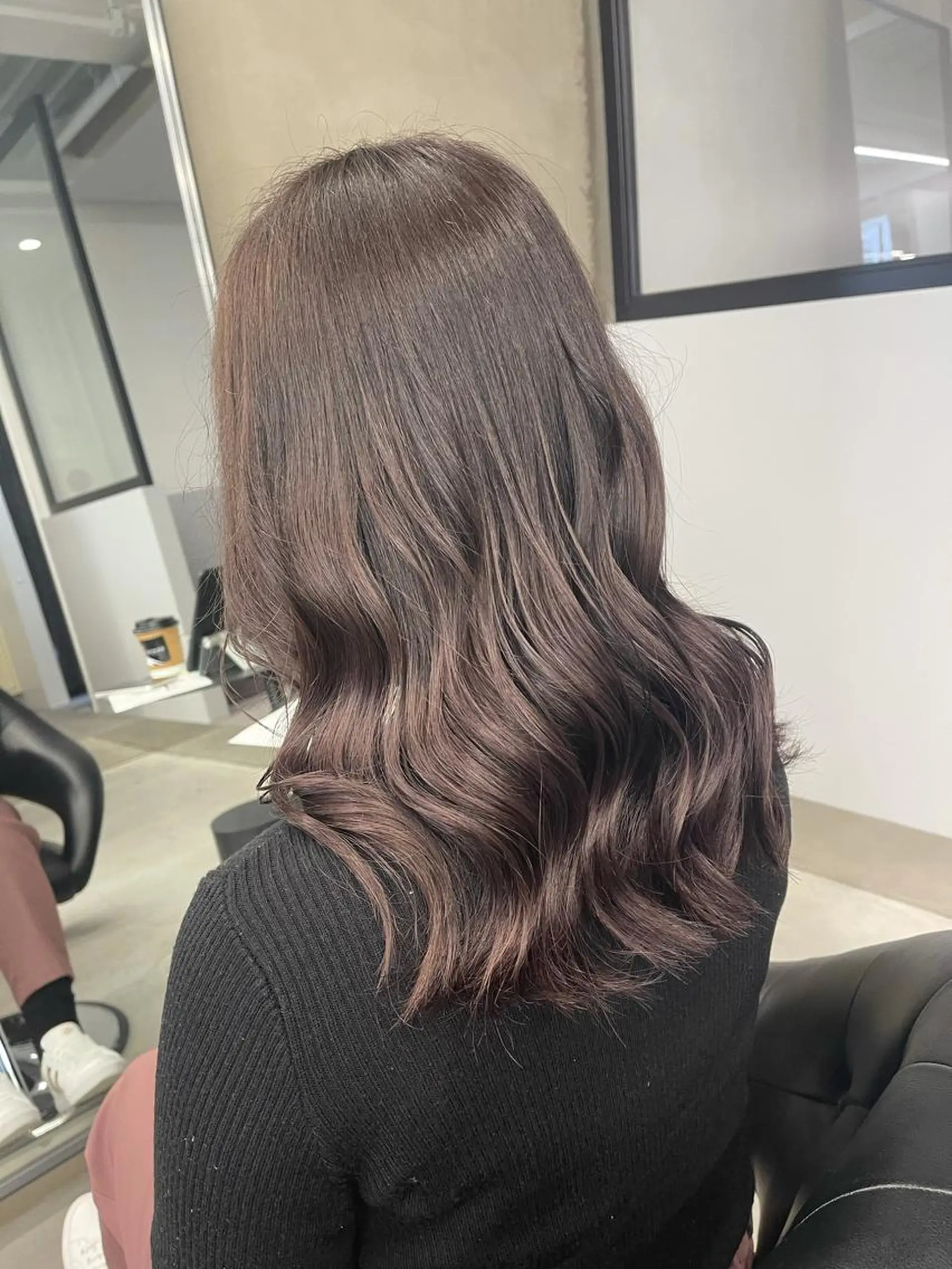 セミロング カラー カット ヘアカラー トリートメント &chaLme   心斎橋所属・emi/髪質改善/ 韓国風/艶カラーのヘアスタイル