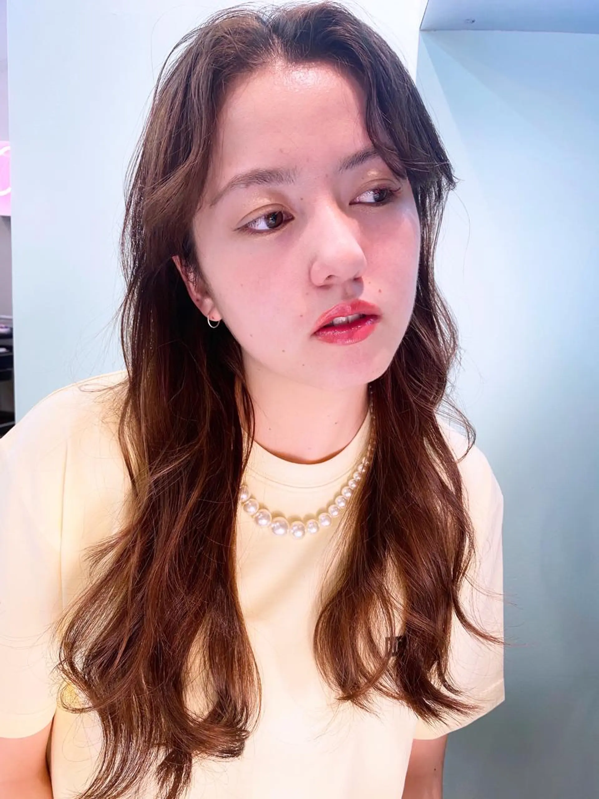 ロング カラー カット トリートメント 岡野 静華のヘアスタイル