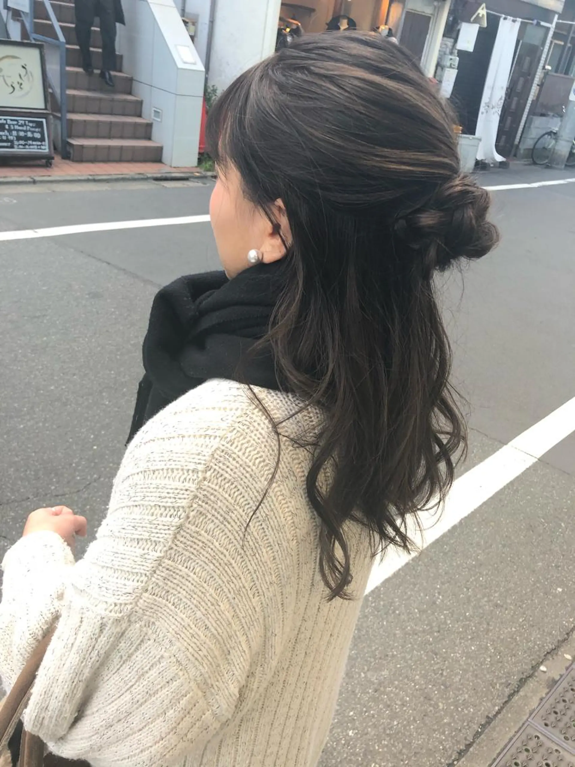 ロング ヘアアレンジ ハーフアップ お団子ヘア 西山梨々【12/1〜 産休を頂きます🎀】のヘアスタイル