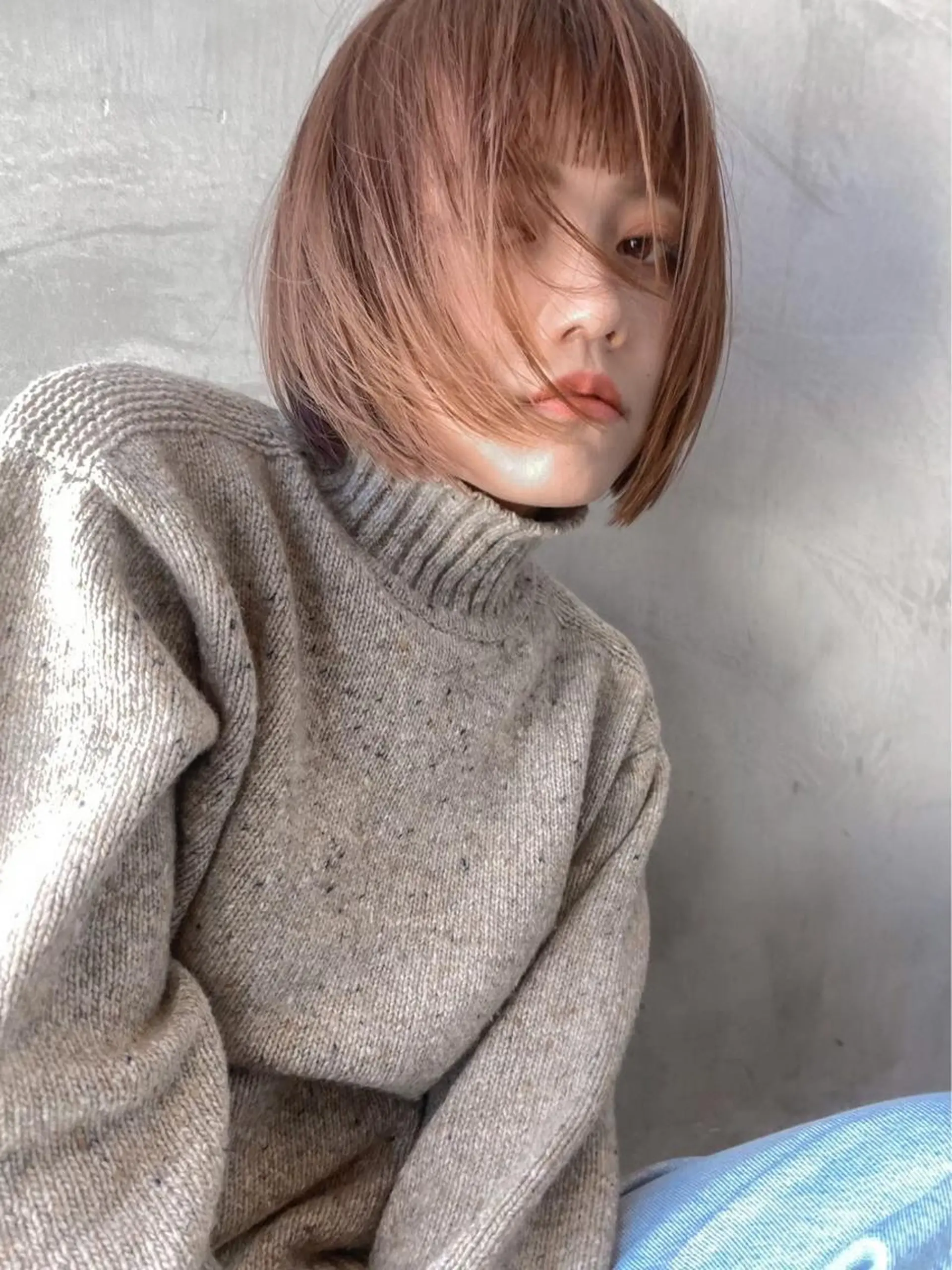 ミディアム ボブレイヤー ボブ レイヤーカット カット SALOWIN所属・MA Iのヘアスタイル