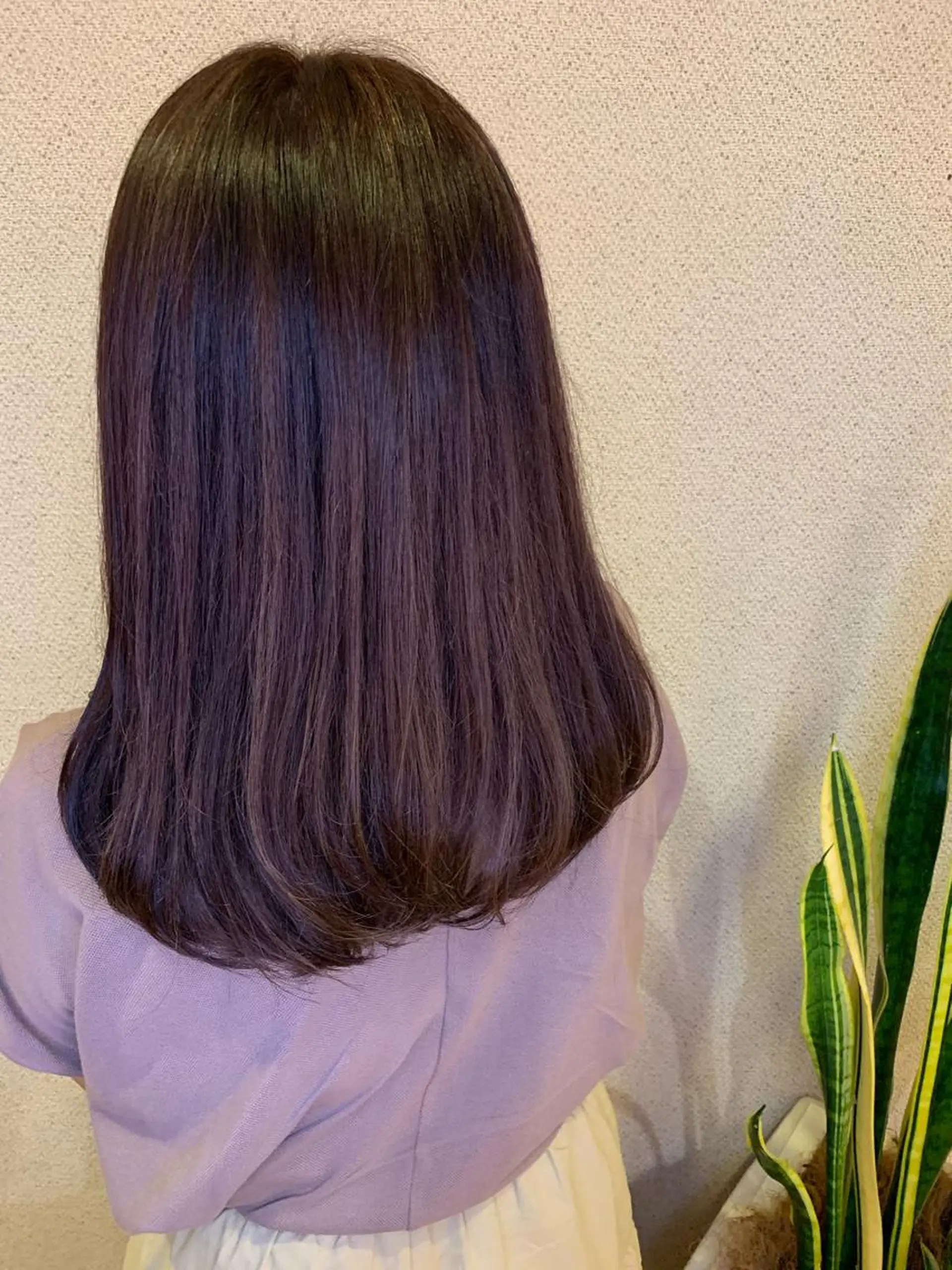 セミロング カット 縮毛矯正 舟橋 瑞稀のヘアスタイル