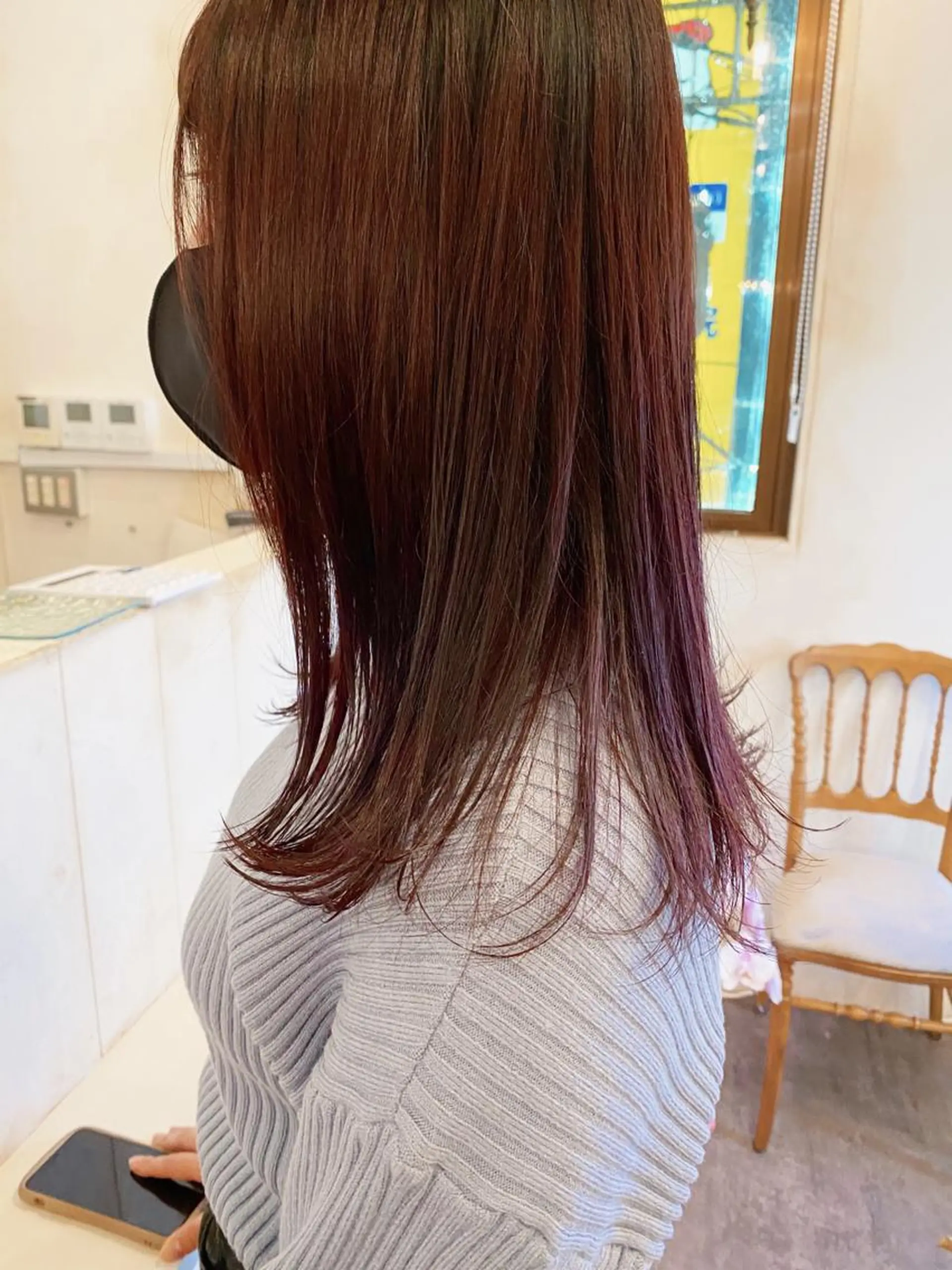 セミロング ヘアカラー トリートメント 💖透明感カラー HAYATO💖のヘアスタイル