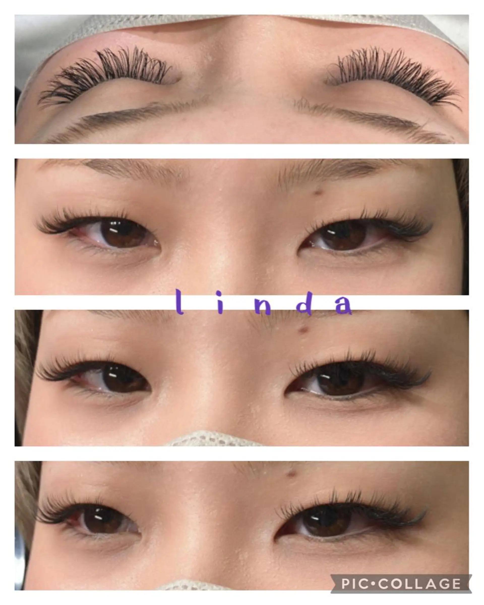 マツエク・マツパ 一重×まつ毛パーマ ボリュームラッシュ linda lashesのマツエク・マツパデザイン