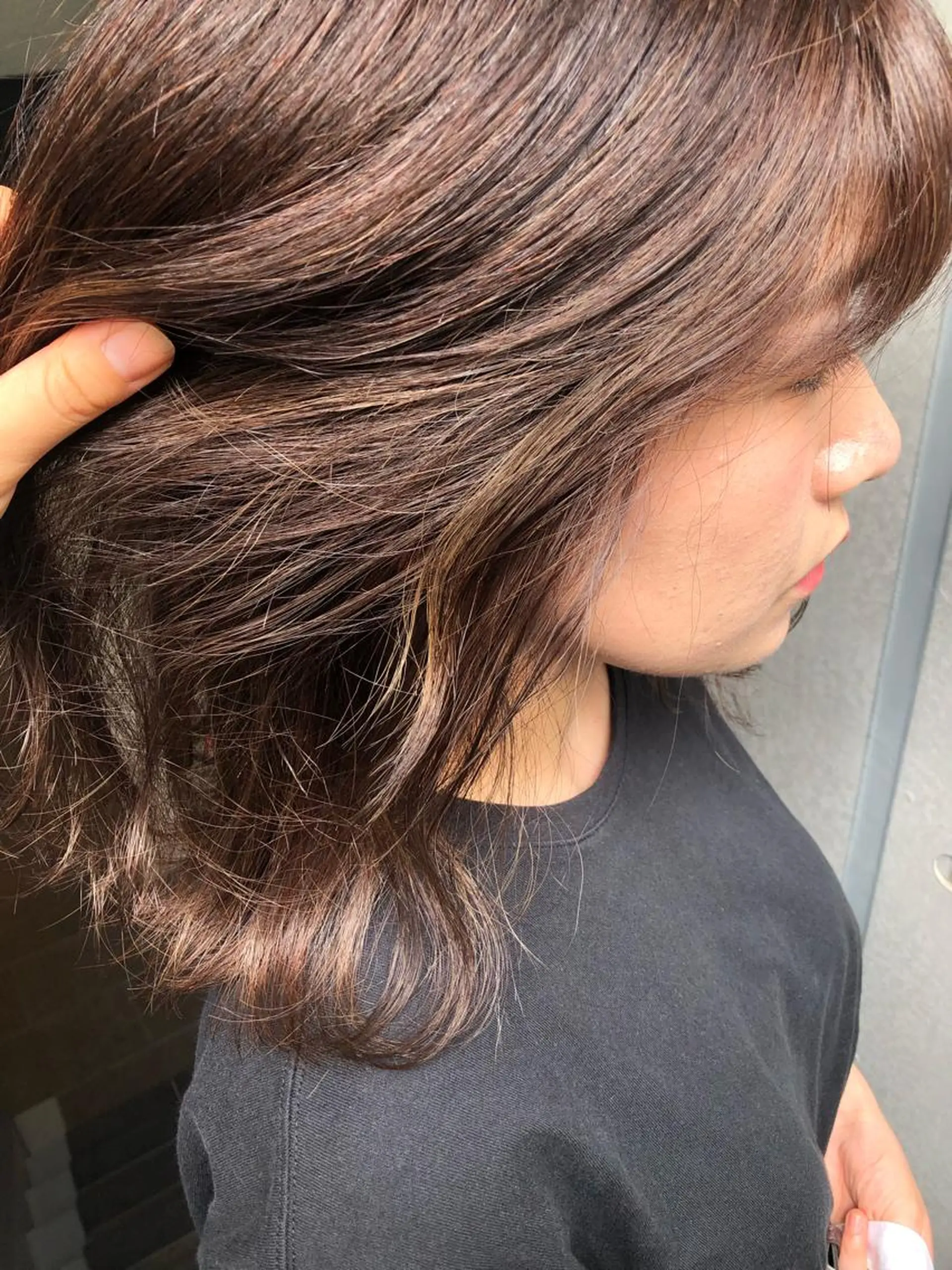 ミディアム カラー 🤎ベージュカラー 🐶メンズパーマのヘアスタイル