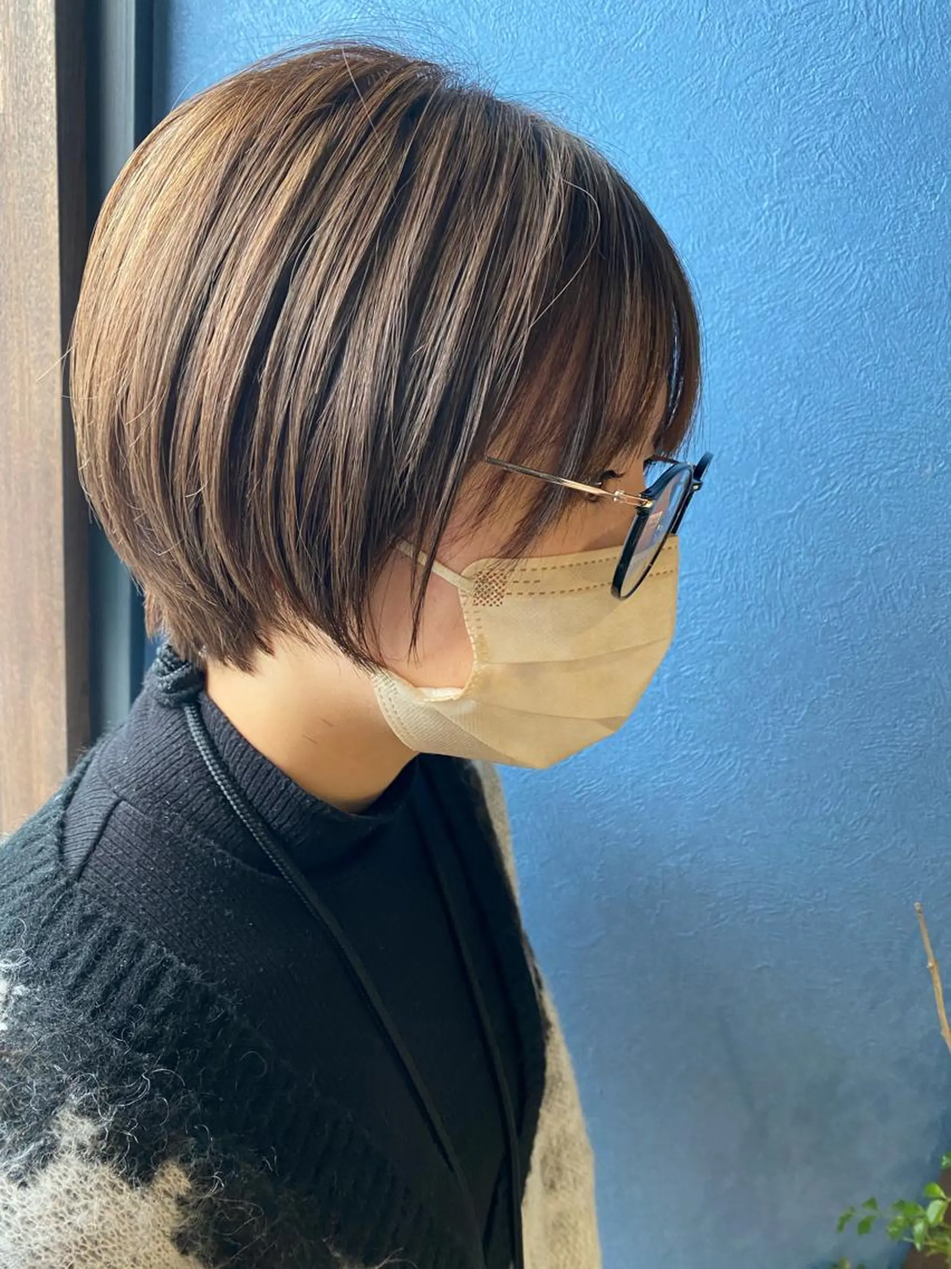 ショート カラー ショートボブ 丸みショート ブラウンカラー ボブ ショートヘア 大内 郁のヘアスタイル