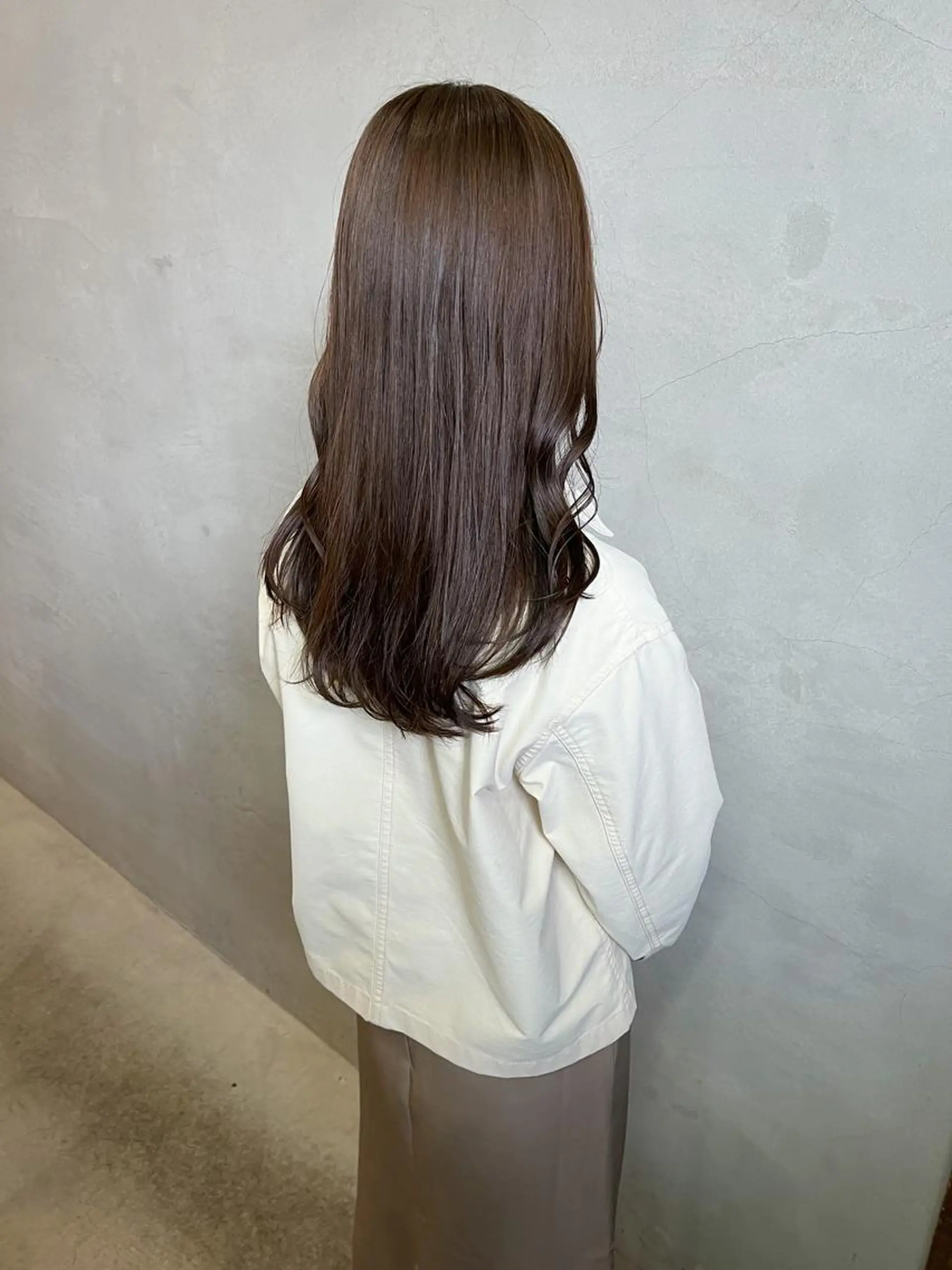 セミロング カラー Musee plume所属・荻野七菜子 ボブのヘアスタイル