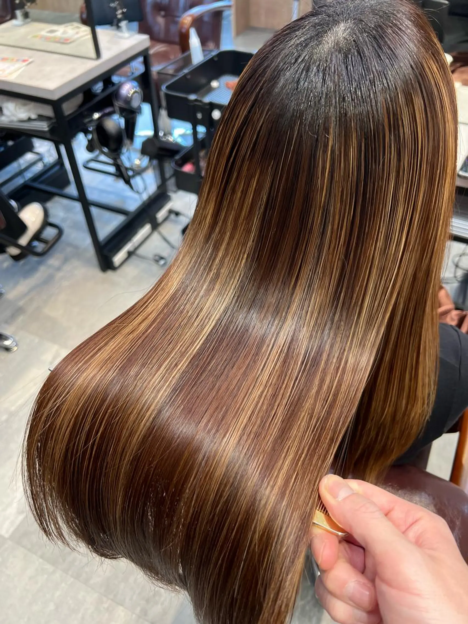 ロング カット 縮毛矯正 トリートメント 縮毛矯正/髪質改善 /ブリーチ/東陽町✨のヘアスタイル