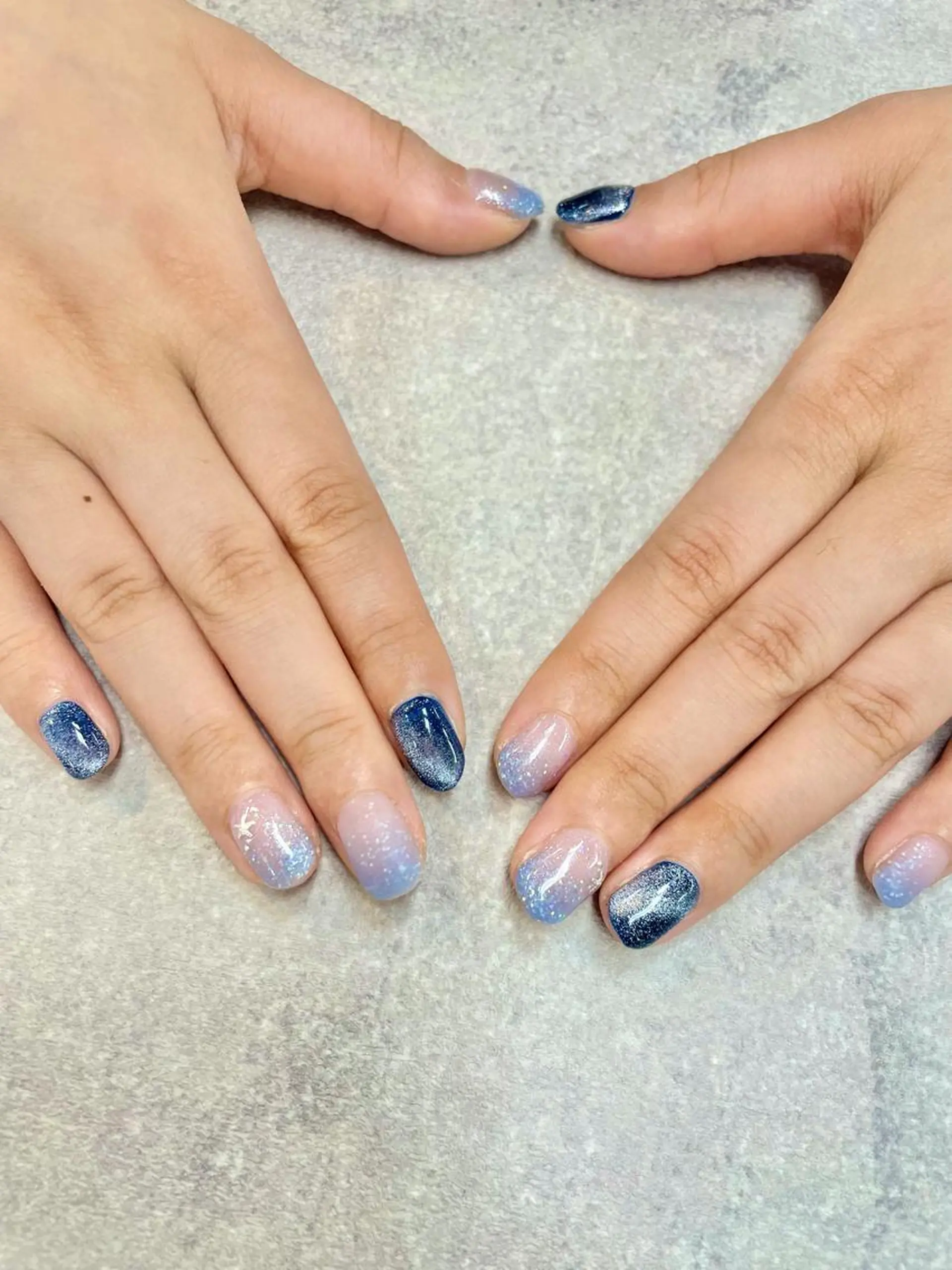 ネイル グラデーション マグネットネイル マットネイル FASTNAIL PLUS 新宿店のネイルデザイン