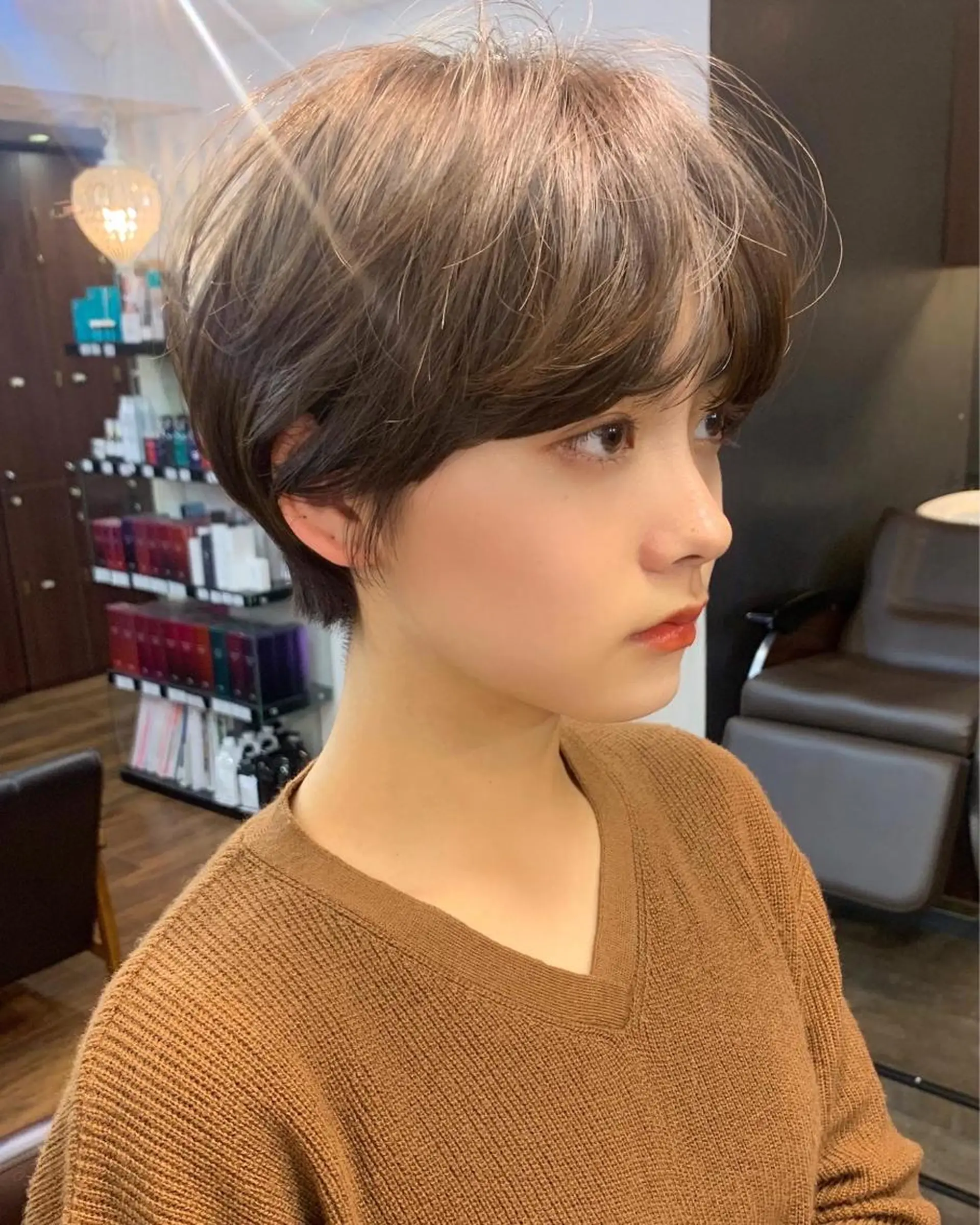 ショート カラー 縮毛矯正/ショート/ レイヤー/畑中正敏のヘアスタイル