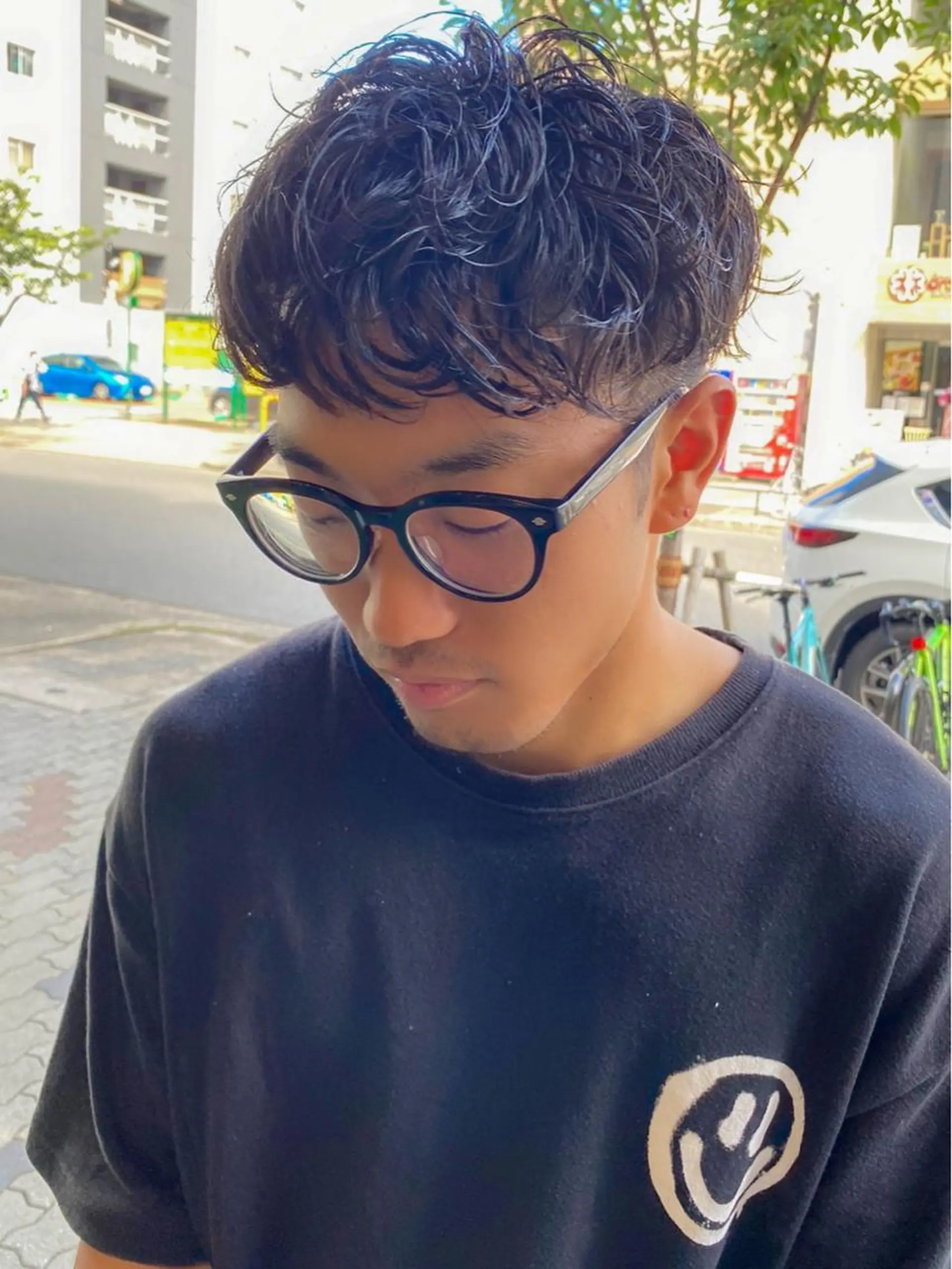 カラー パーマ メンズ カット パーマ 栄/矢場町 三井太朗のヘアスタイル