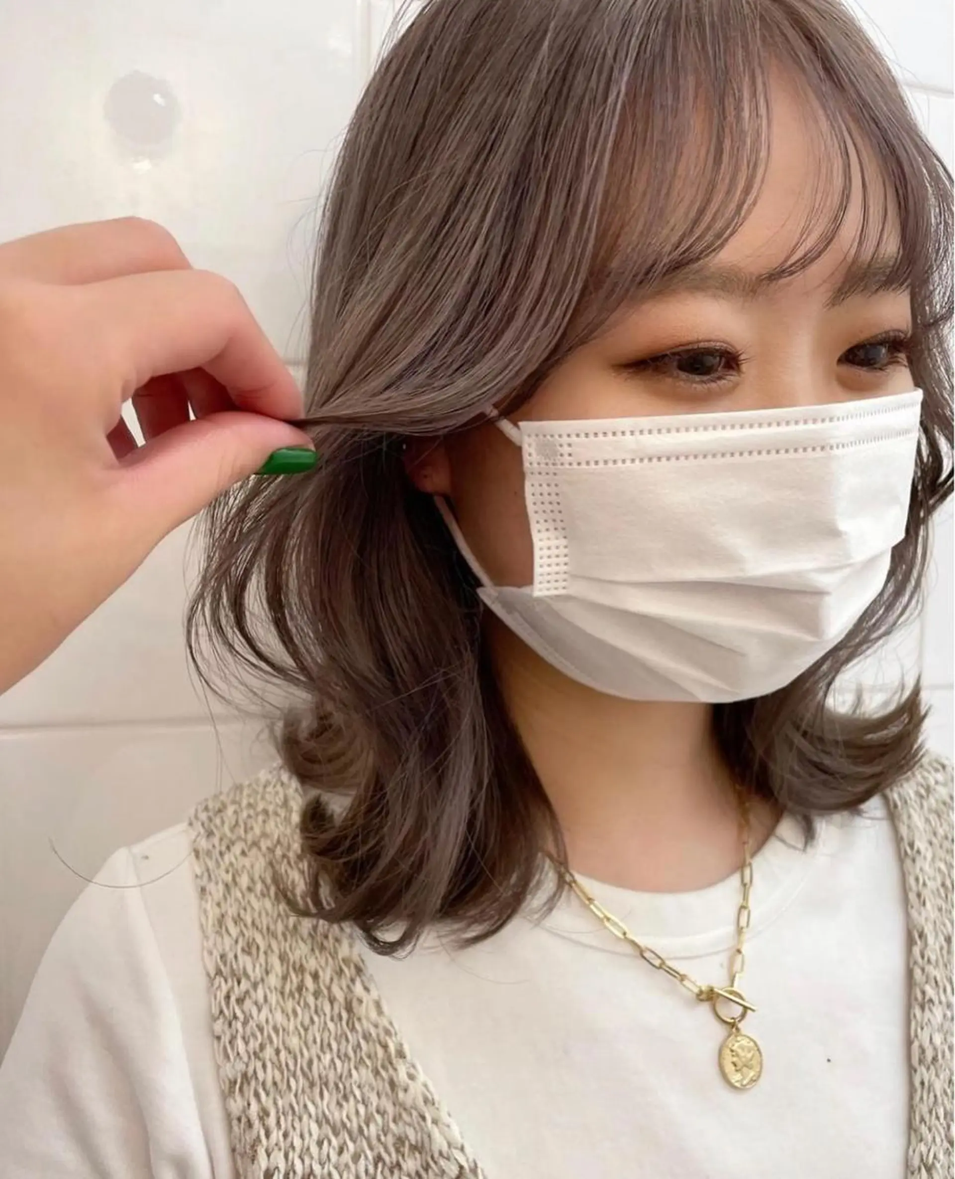 ミディアム カラー clam. yuu🦩のヘアスタイル