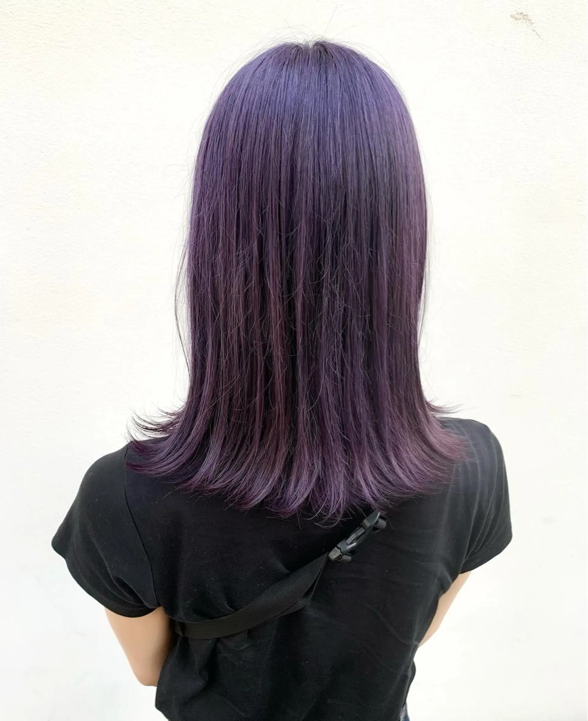 ミディアム カラー ヘアアレンジ ブリーチ パープルカラー カット ヘアカラー トリートメント ヘッドスパ ヘアセット 〽️magico/ ウルフDaiki〽️のヘアスタイル