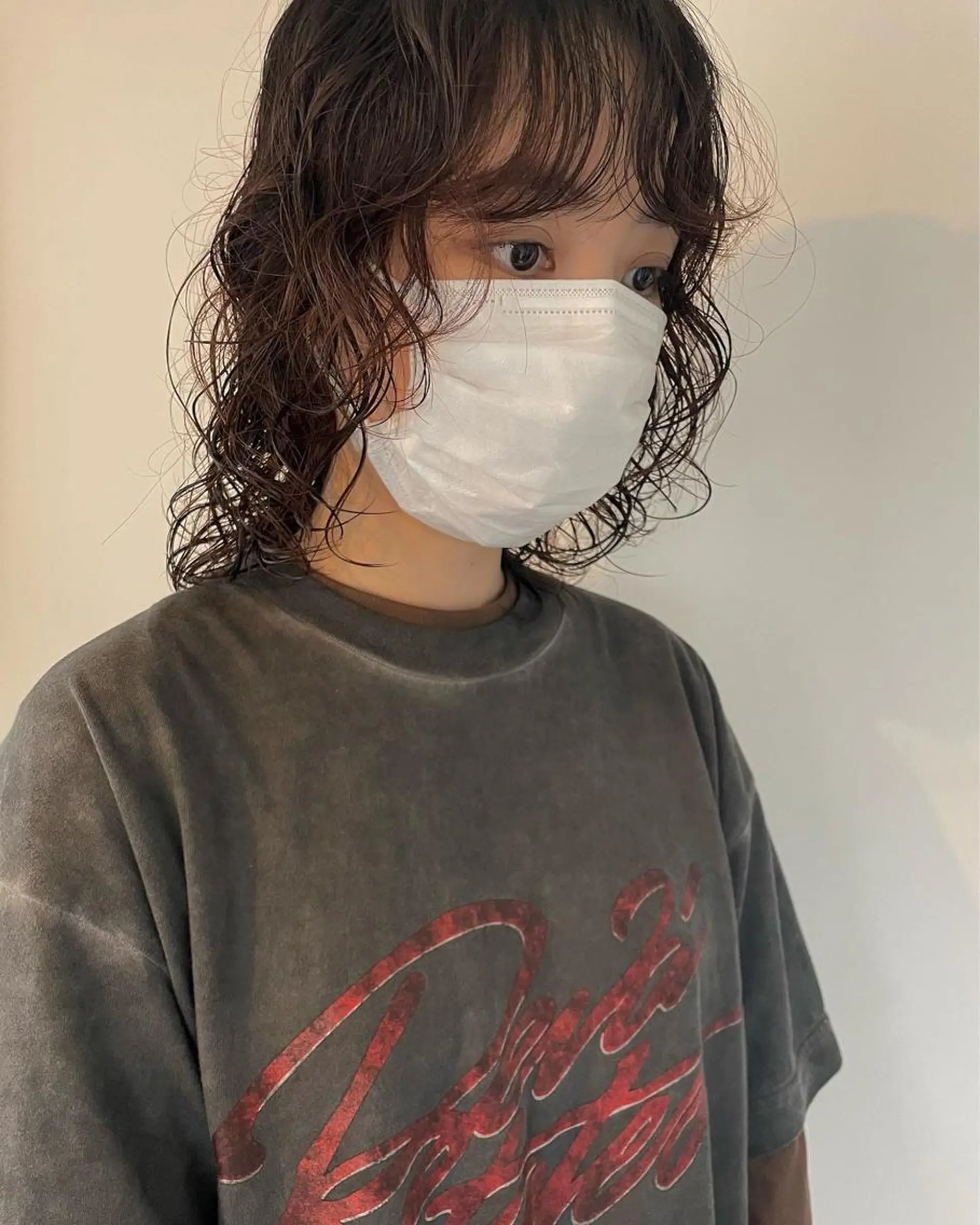 ミディアム パーマ カット パーマ トリートメント 佐伯 和佳のヘアスタイル