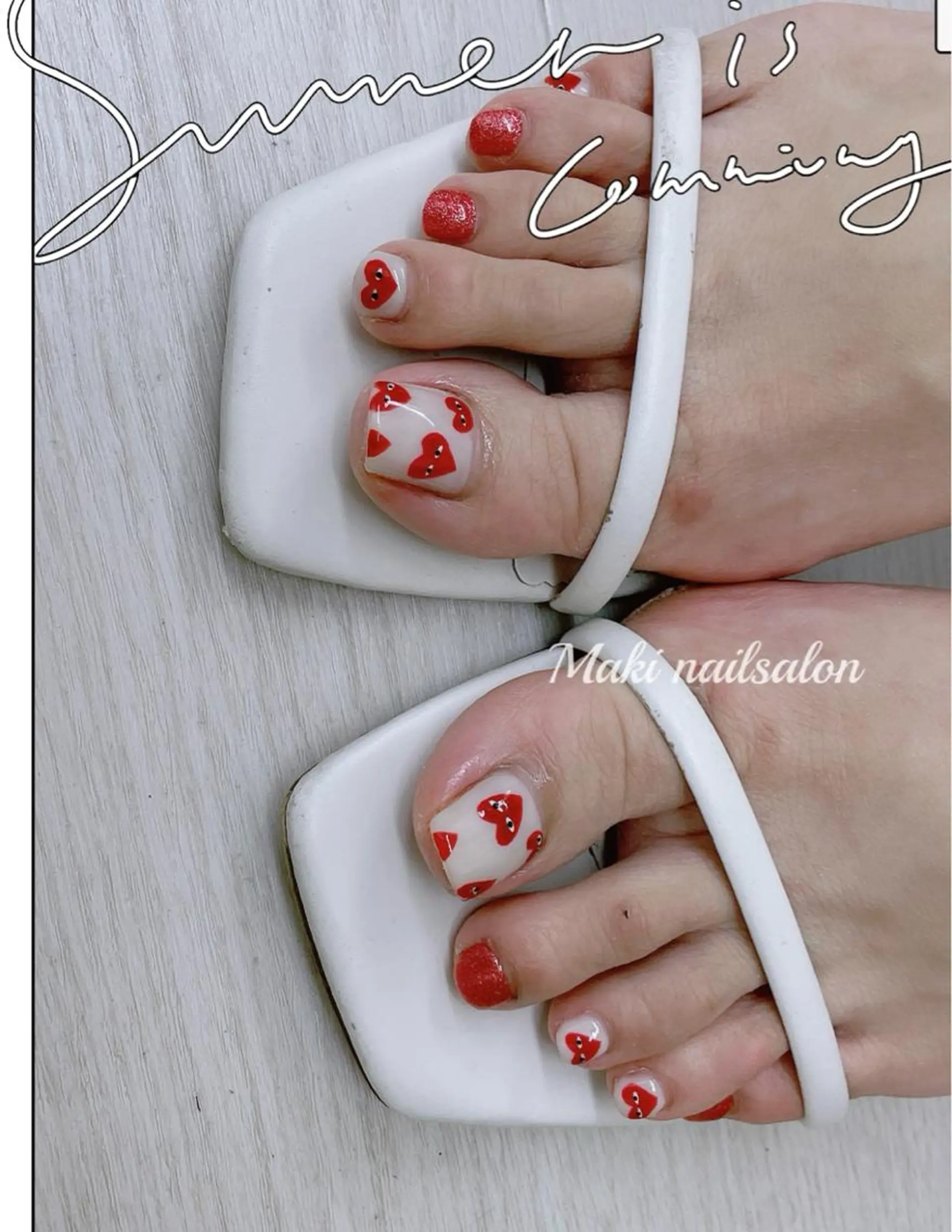 ネイル フットネイル マキ ネイルサロンのネイルデザイン