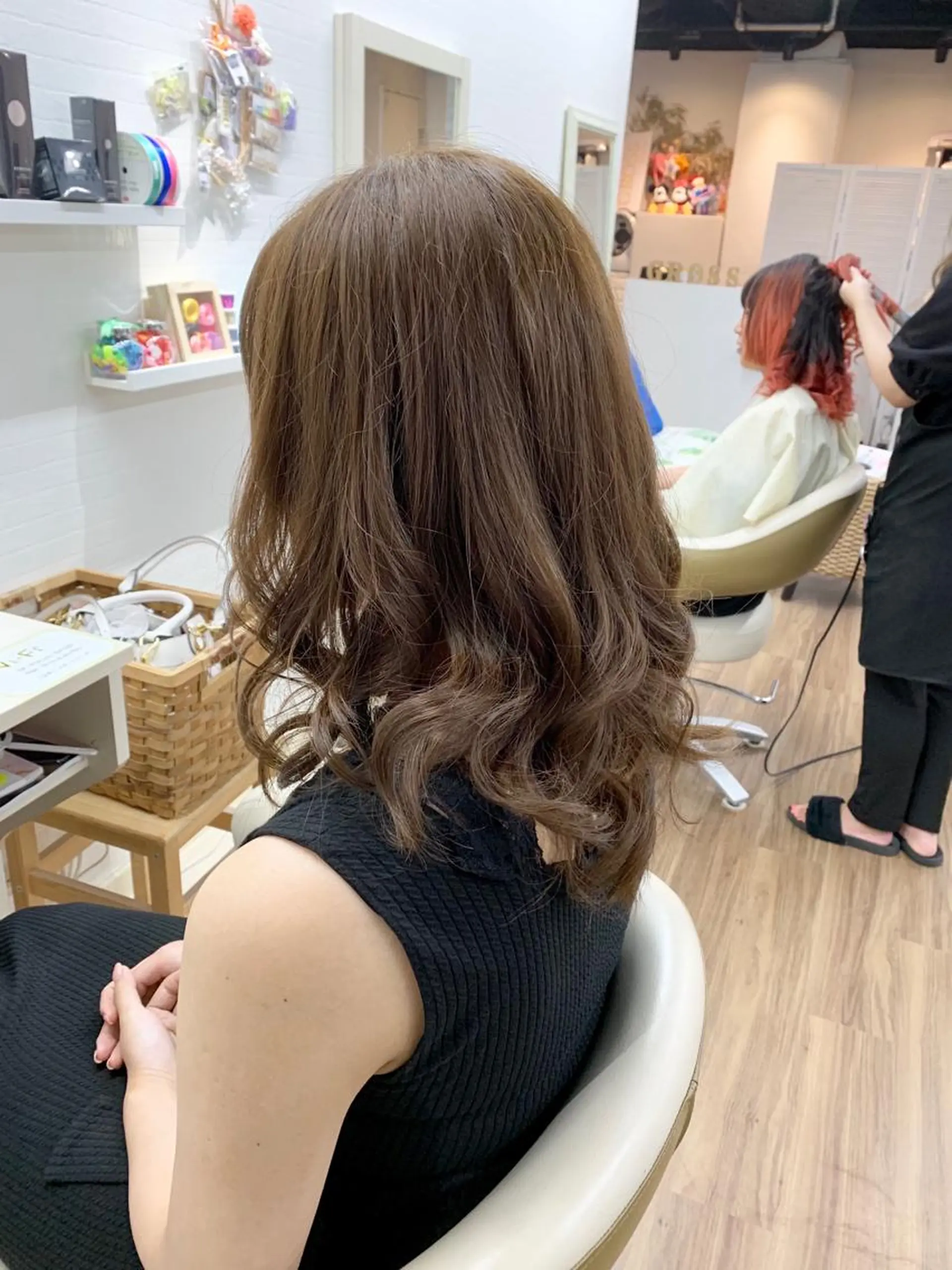 セミロング エクステ GLOSS 心斎橋 山上のヘアスタイル
