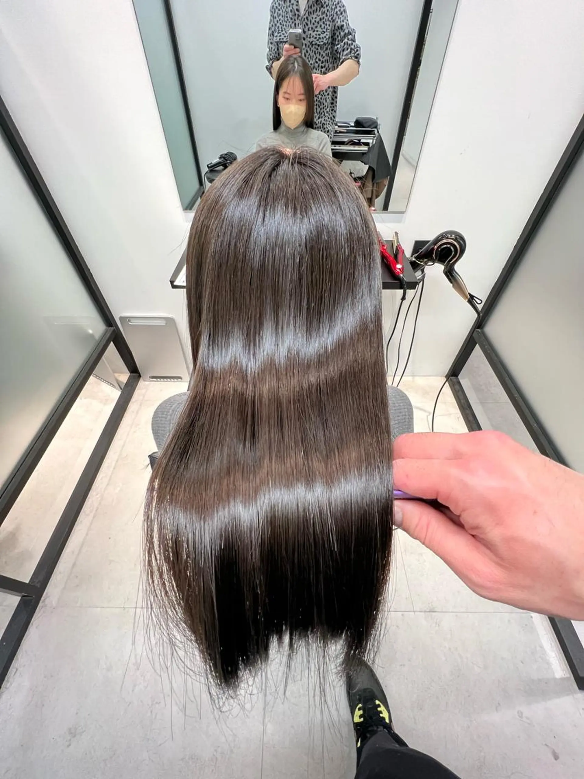 ロング トリートメント 髪質改善/縮毛矯正 艶カラー/珠聡のヘアスタイル