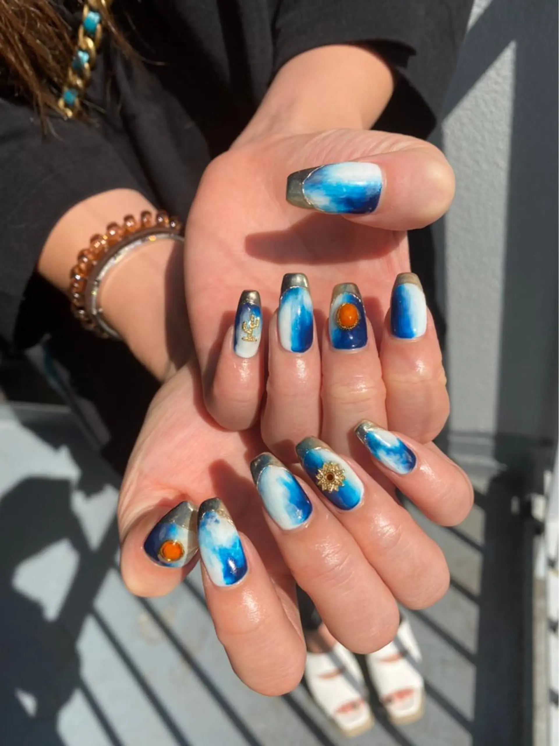 ネイル 夏ネイル 【やり放題専門店】 スカルプ＆長さ出しのネイルデザイン