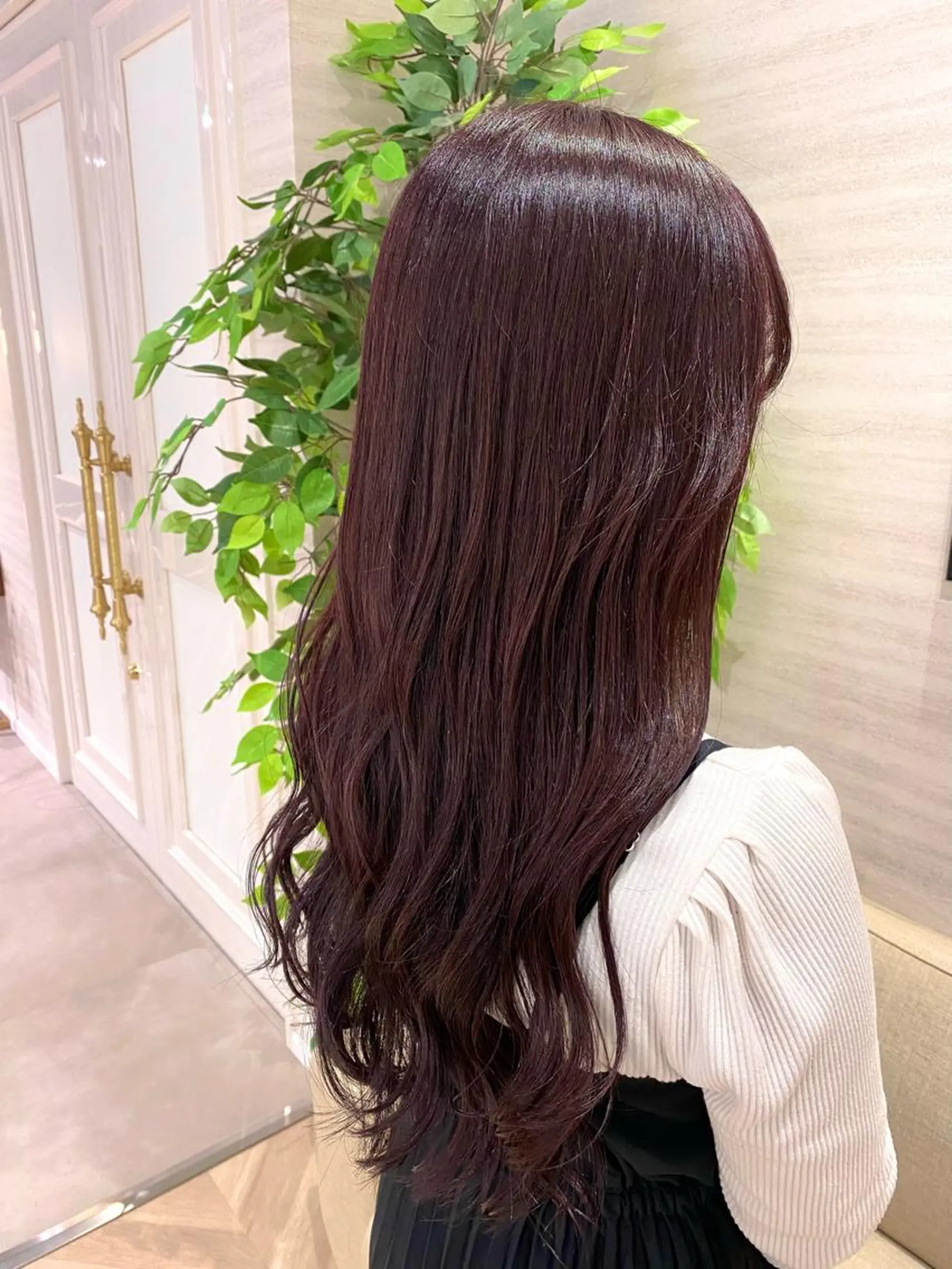 セミロング カラー ブリーチ カシス 透明感カラー ブリーチなしカラー FURUSHO所属・縮毛矯正/髪質改善 ルクア9F/小倉悠佑のヘアスタイル