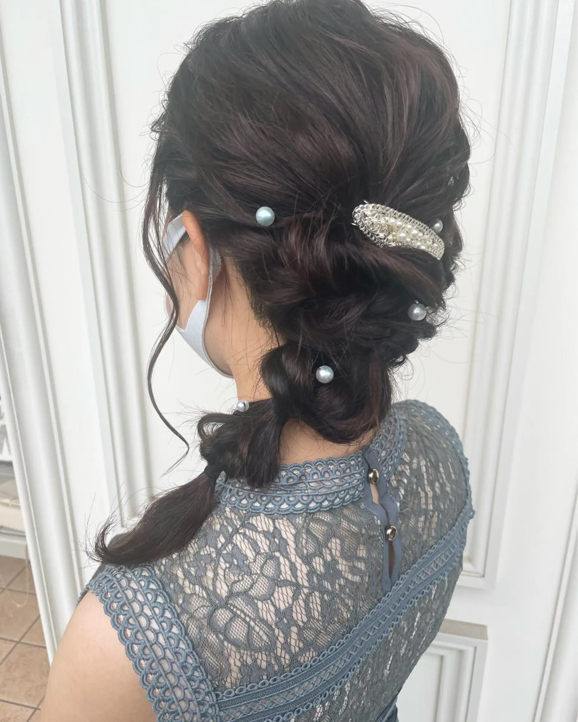 セミロング ヘアアレンジ 森安 華楠のヘアスタイル