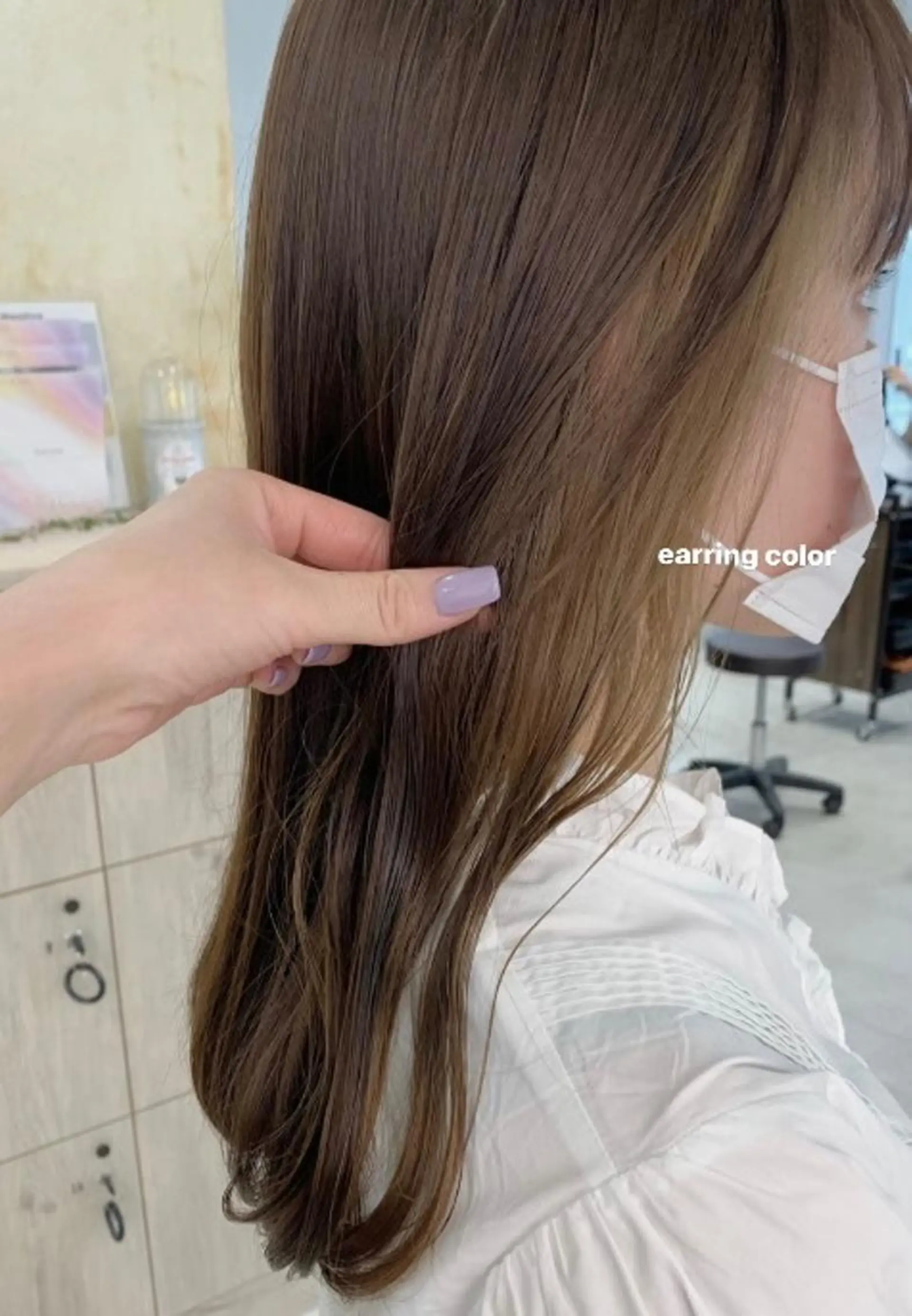 ロング カラー カット ヘアカラー トリートメント 顔周りレイヤー 🎀マリノのヘアスタイル