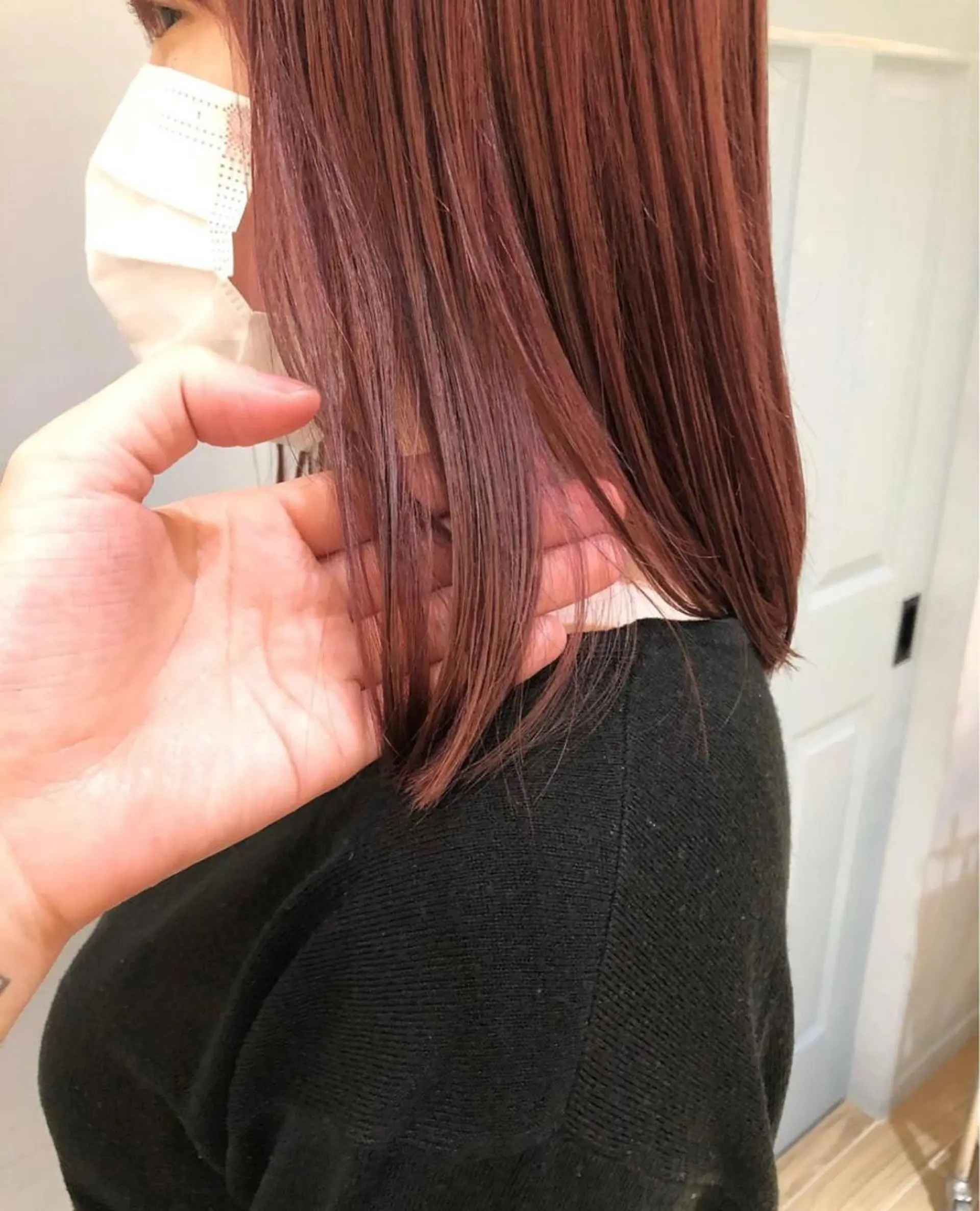 ショート カラー ケアブリーチ/ エクステ/レイヤーのヘアスタイル