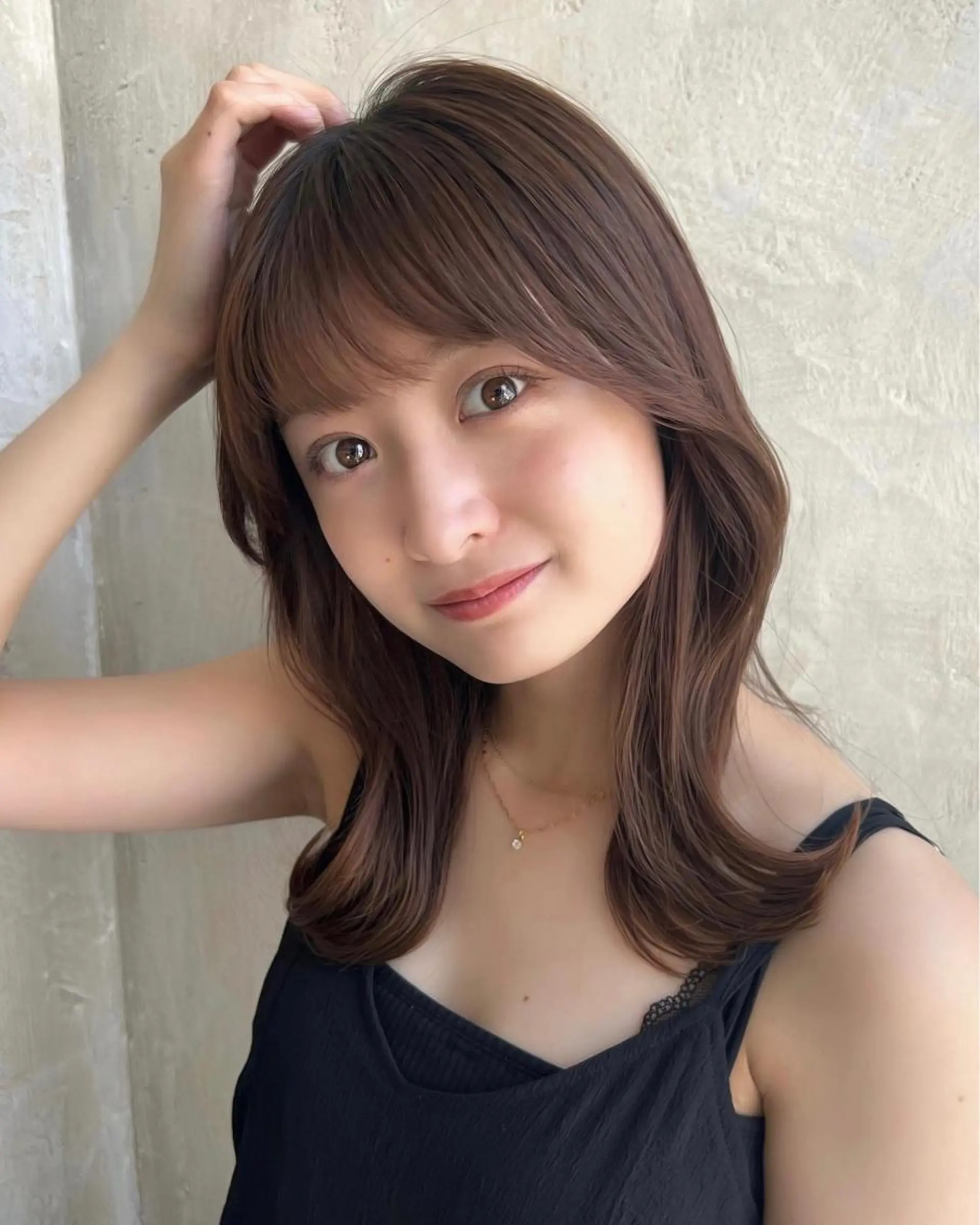 セミロング くびれヘア 髪質改善 縮毛矯正 🧡くびれヘア/前髪 顔周り🧡久原結衣のヘアスタイル