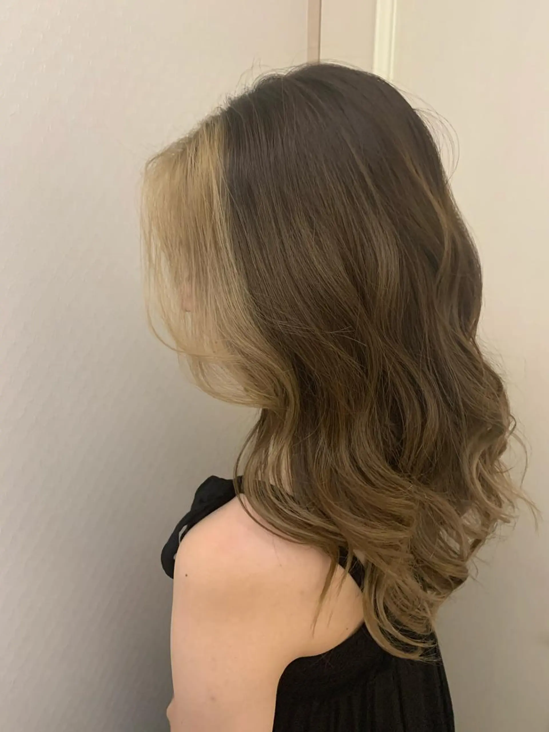 ロング カラー ミストバング  フェイスフレーミング unico.所属・韓国ヘア/暖色カラー 新美多英のヘアスタイル